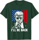 Vintage I'll Be USA Back Trump American Flag Women T-Shirt - T-Shirt | Forest