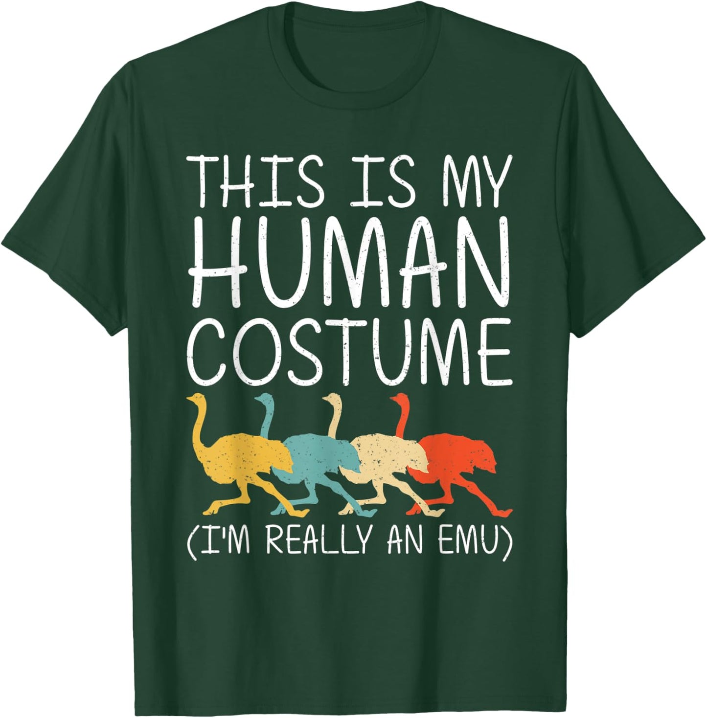 Emu Halloween Human Costume Ostrich Bird Rhea Easy DIY Gift T-Shirt - T-Shirt | Forest