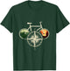 Retro Bicycle With Compass & Mountains I Bicycle Cycologist T-Shirt - T-Shirt | Forest