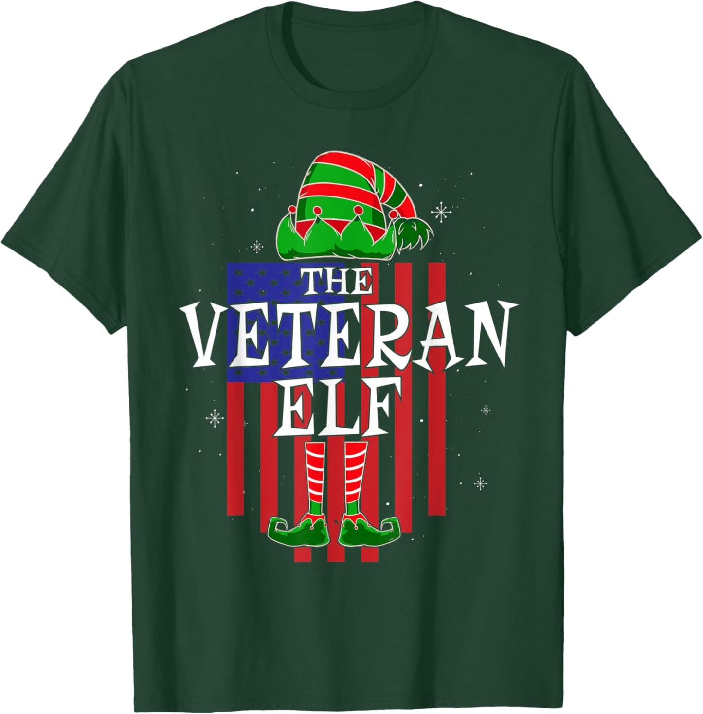The Veteran Elf Group Matching Family Christmas Funny T-Shirt - T-Shirt | Forest
