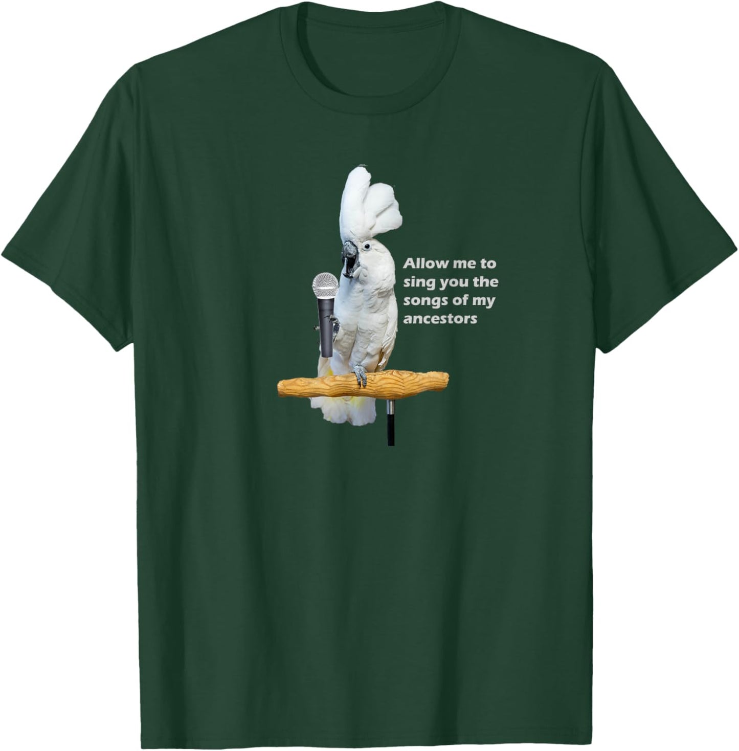 Singing Umbrella Cockatoo T-Shirt - T-Shirt | Forest