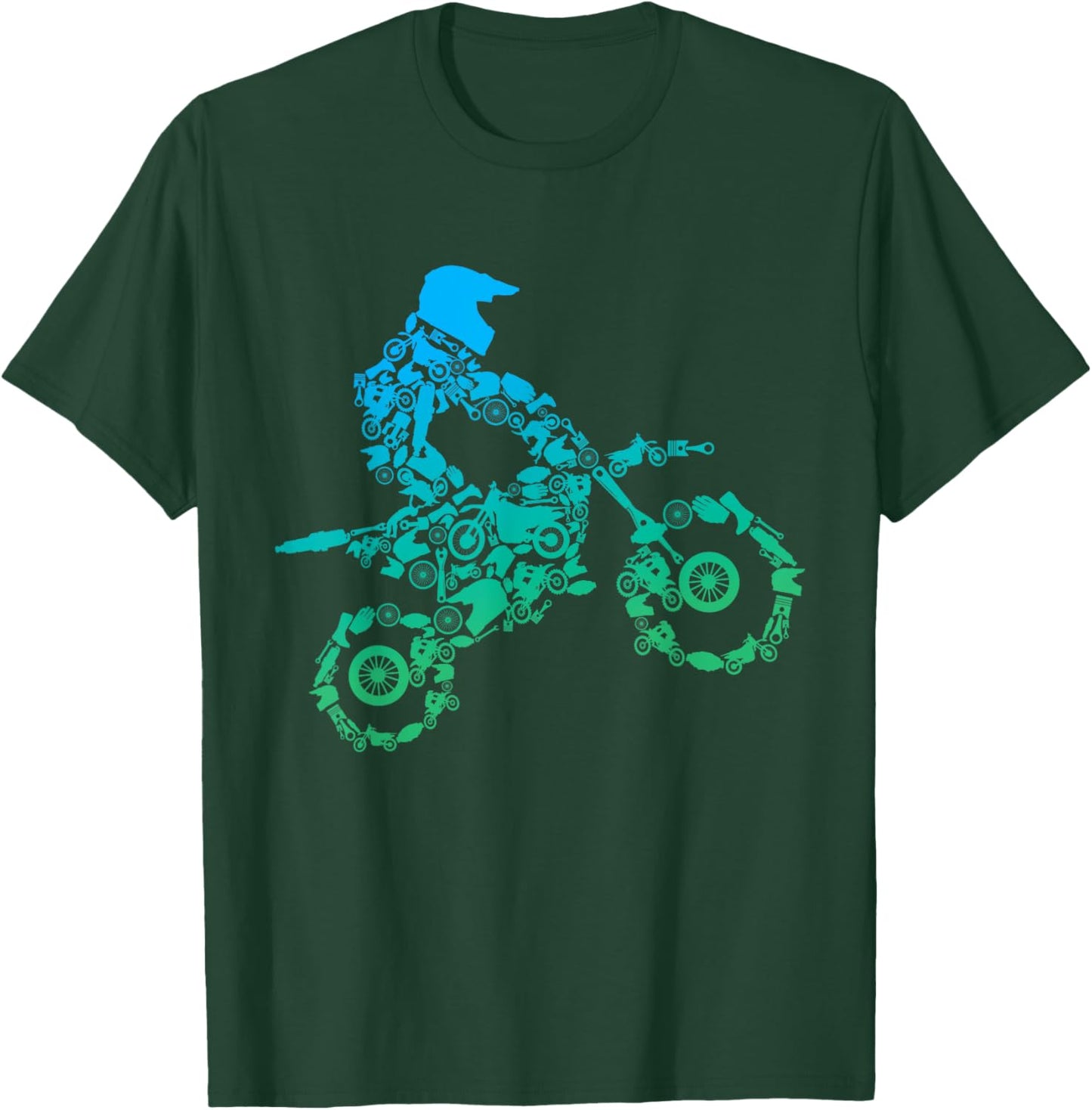 Mechanic's Choice: Dirt Bike Spare Parts MX Rider Men Boys T-Shirt - T-Shirt | Forest