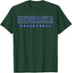 Nebraska Volleyball Varsity Blue Vintage Text T-Shirt - T-Shirt | Forest