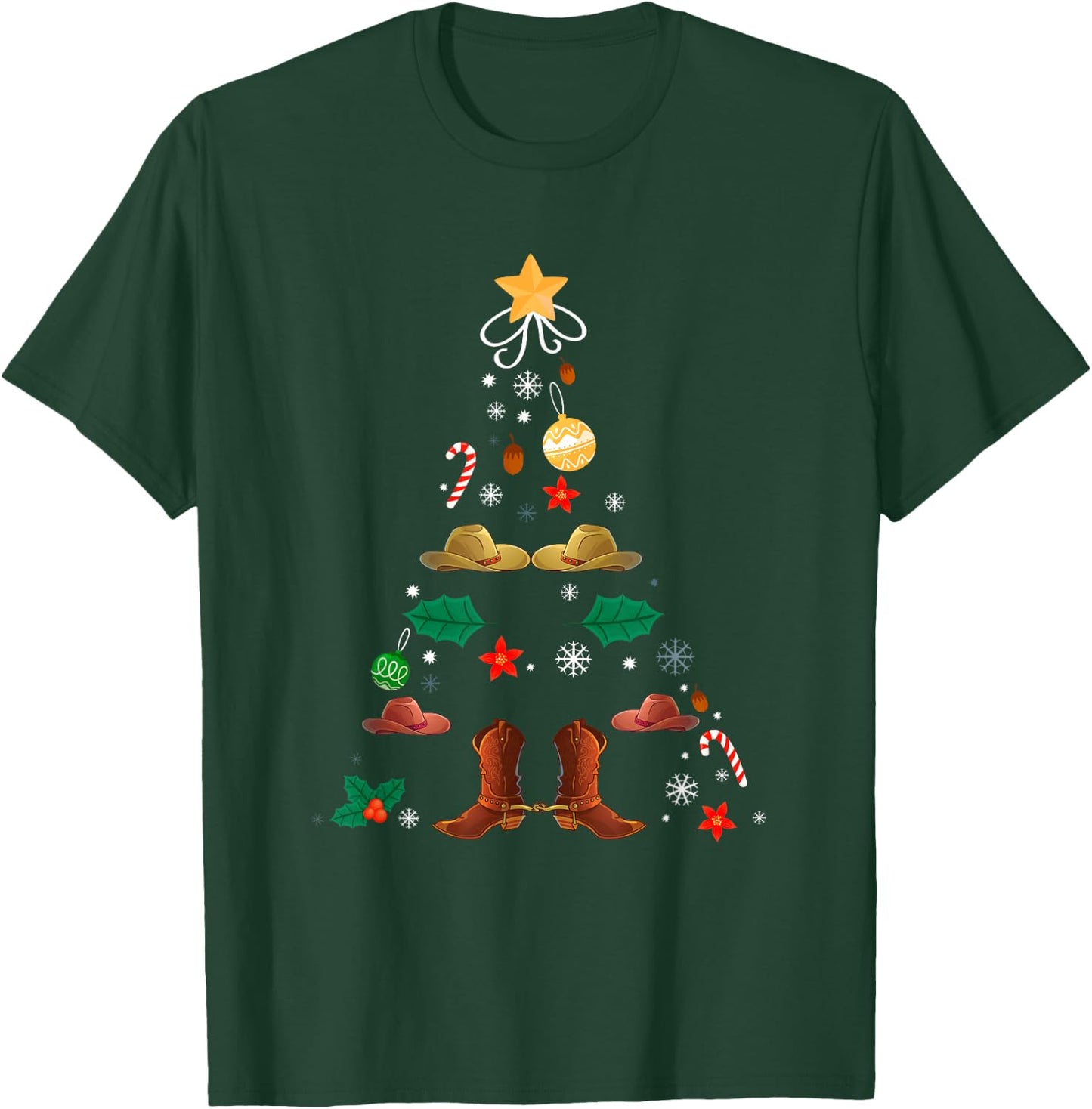 Christmas Tree Christmas New Year Line Dance Xmas Winter T-Shirt - T-Shirt | Forest
