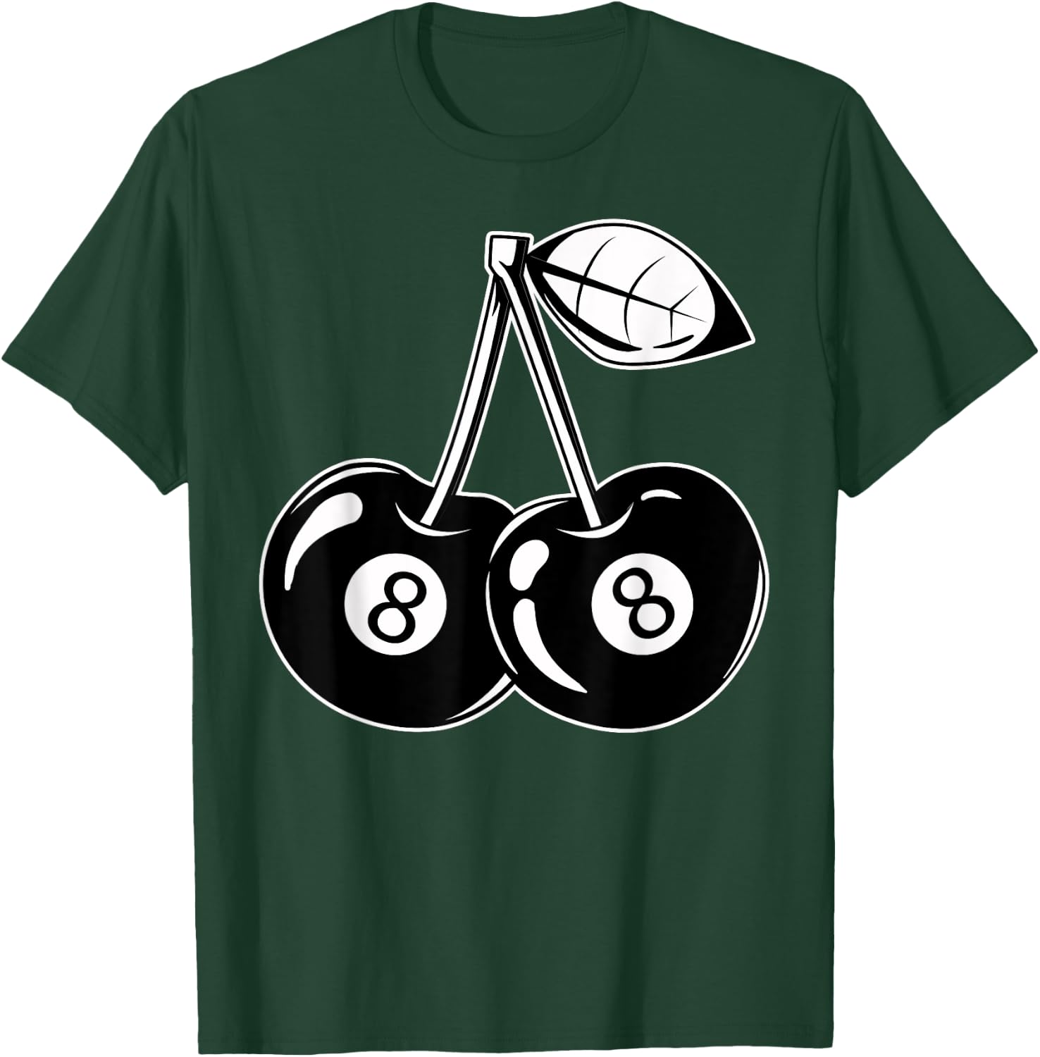 Lucky 8 Ball Black Cherry Lover Y2K Aesthetic Pool Billiard T-Shirt - T-Shirt | Forest