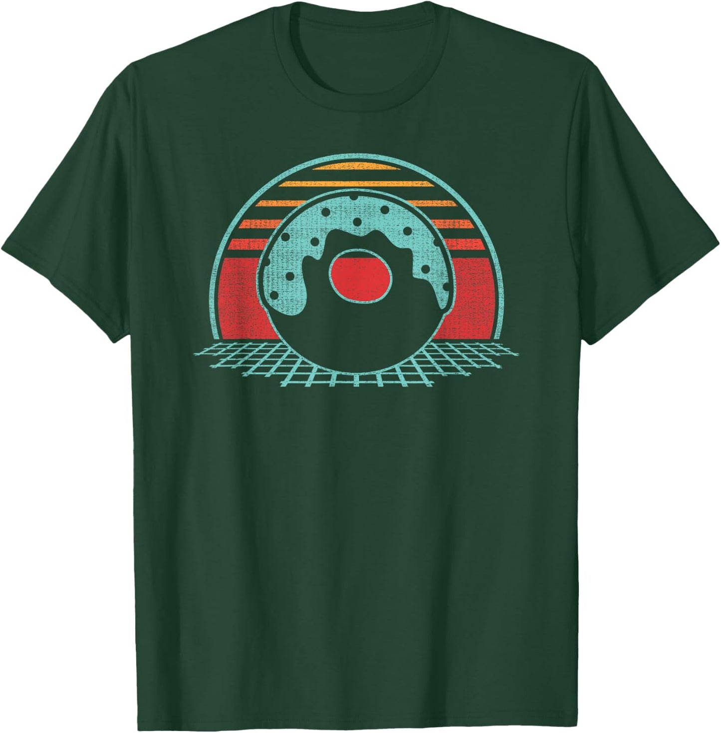 Donut Retro Doughnut Vintage 80s Style Gift T-Shirt - T-Shirt | Forest