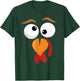 Funny Silly Turkey Face Happy Turkey Day Thanksgiving T-Shirt - T-Shirt | Forest