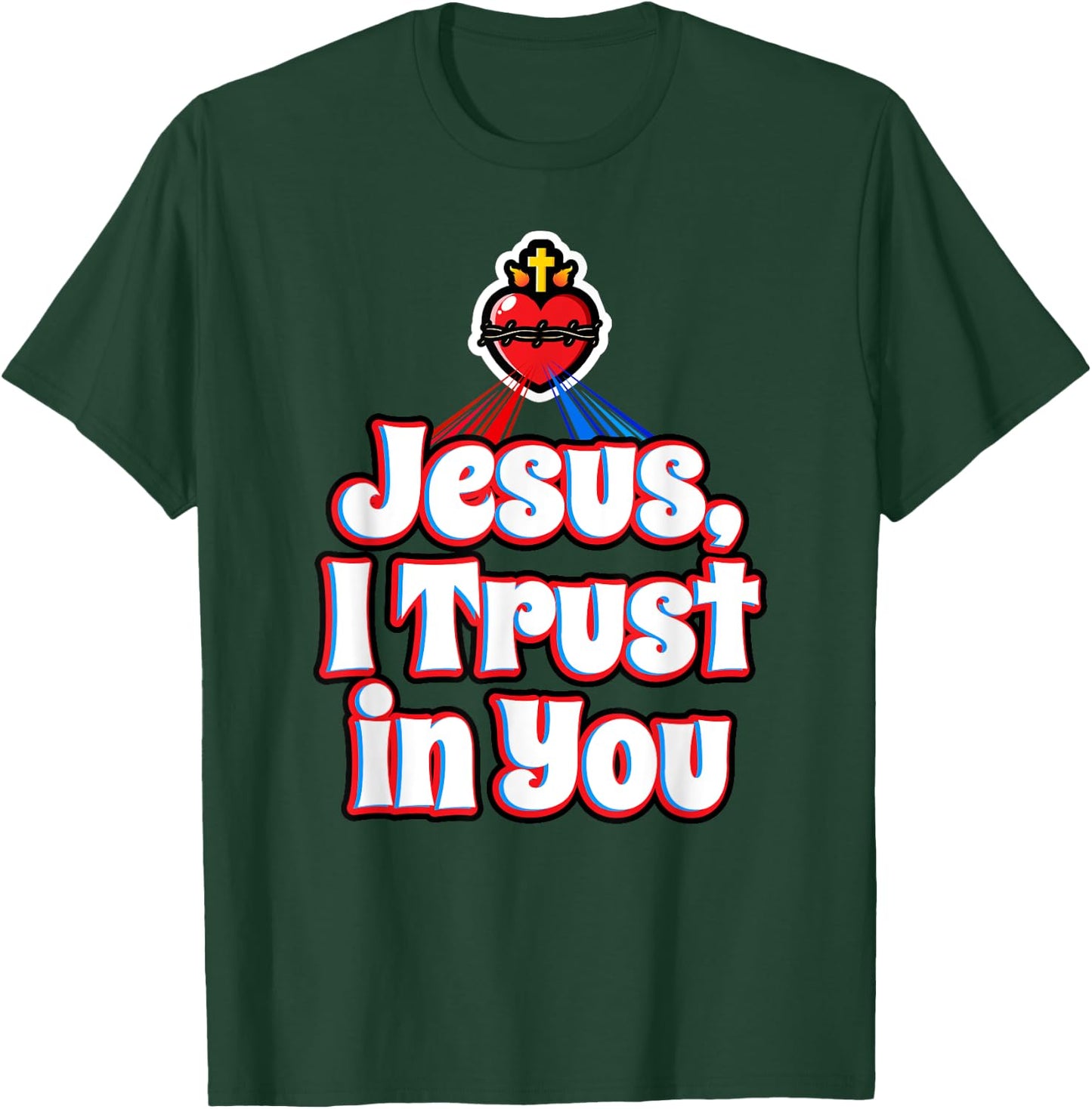 Divine Mercy for Kids Jesus I Trust in You Sacred Heart Cute T-Shirt - T-Shirt | Forest