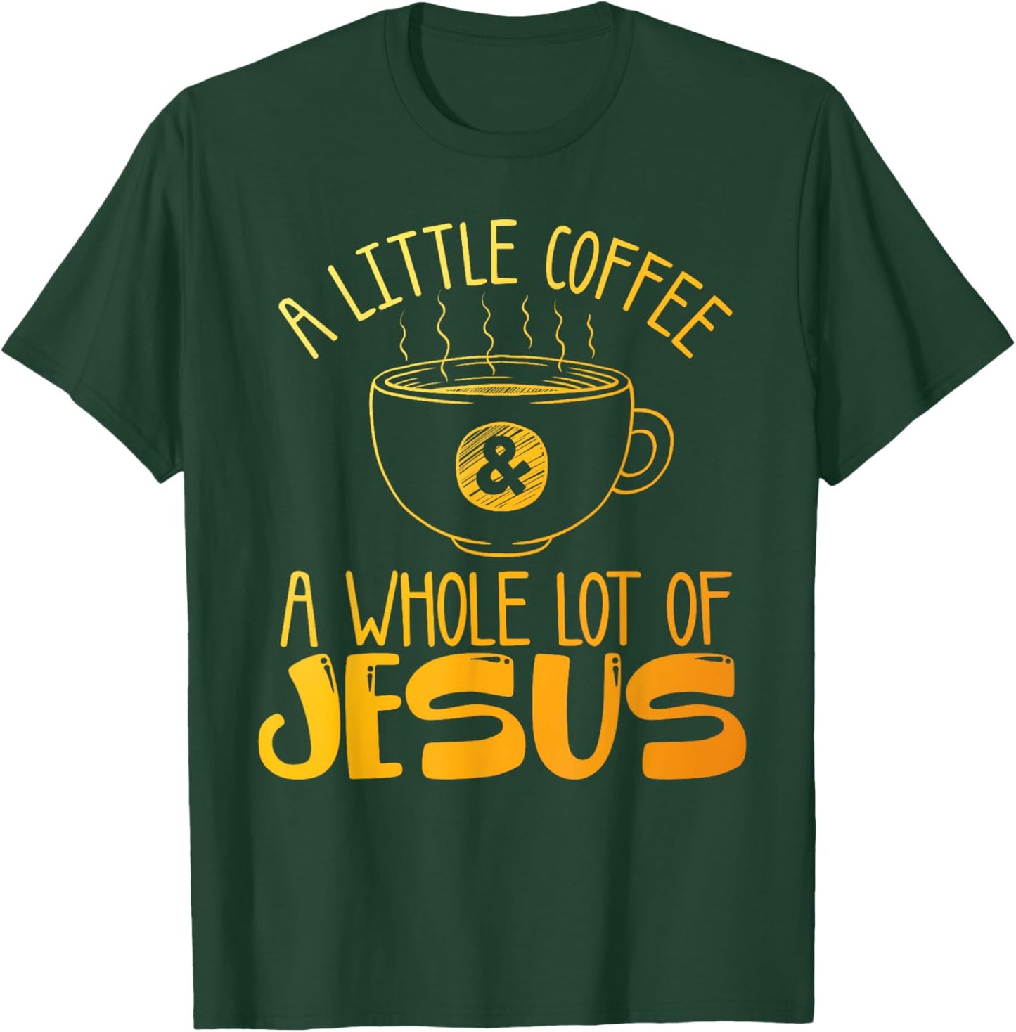 Best Jesus Design Women Christian Coffee Lover T-Shirt - T-Shirt | Forest