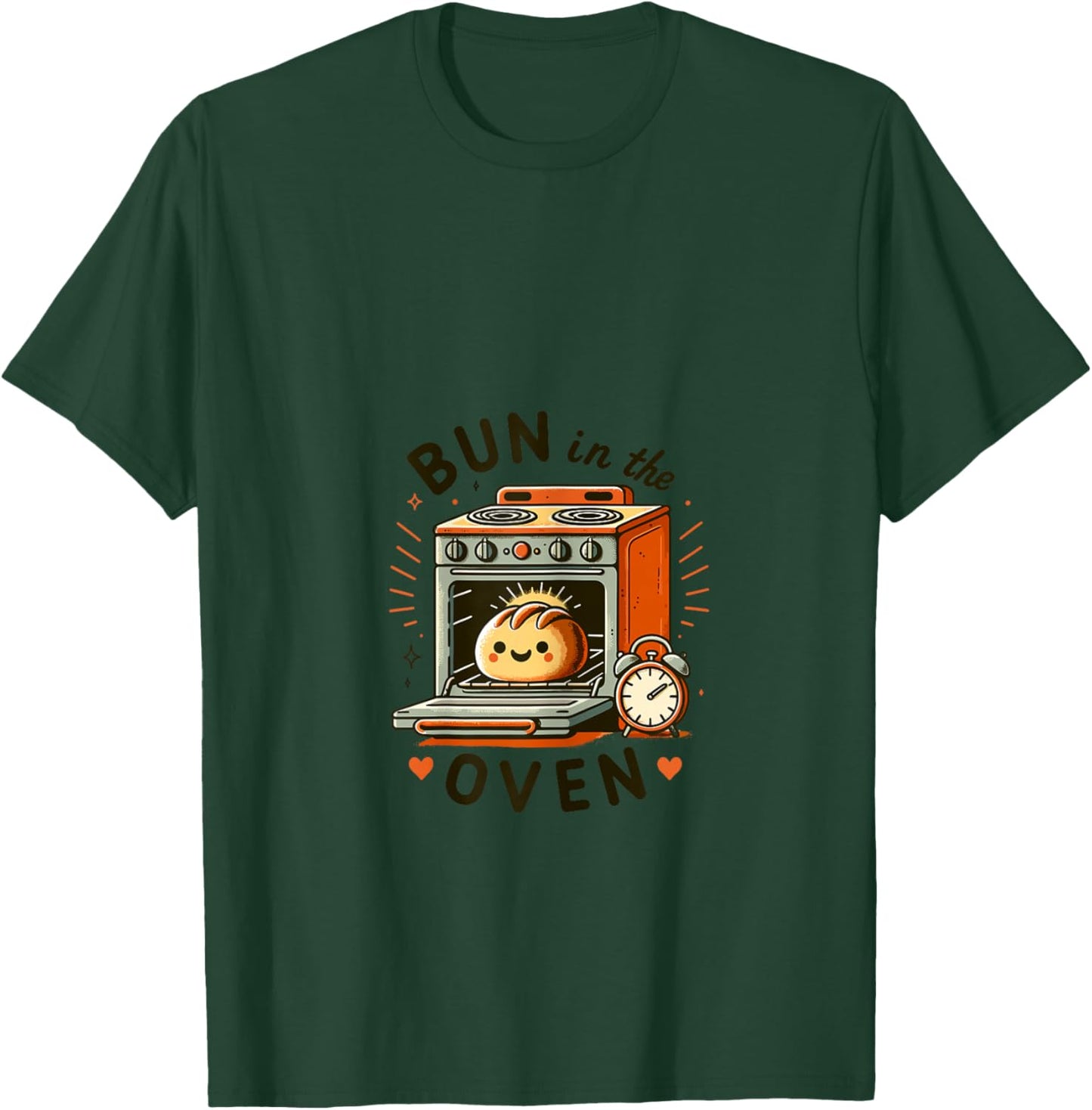 Bun in the Oven - Cute Pregnancy Announcement T-Shirt - T-Shirt | Forest