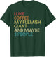 Flemish Giant Rabbit Owner Funny Coffee Quote Vintage Retro T-Shirt - T-Shirt | Forest