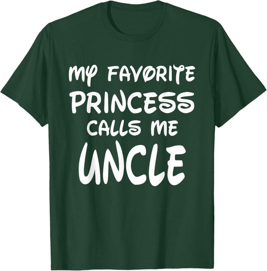 My Favorite Princess Calls Me Uncle Vintage Christmas Xmas T-Shirt - T-Shirt | Forest