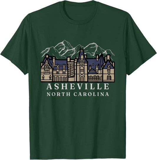 Mountains, North Carolina, Asheville, Biltmore. T-Shirt - T-Shirt | Forest