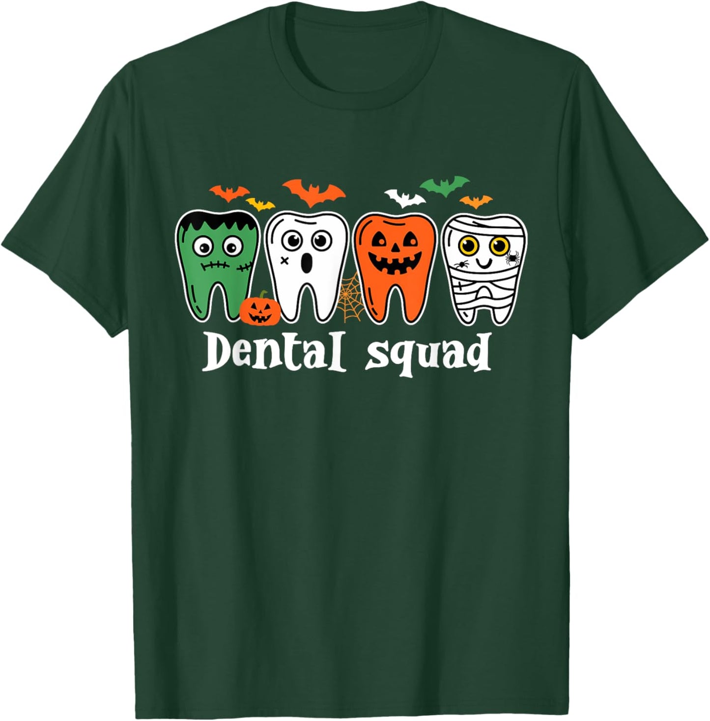 Funny Dental Spooky Squad Costume Denstist Halloween T-Shirt - T-Shirt | Forest
