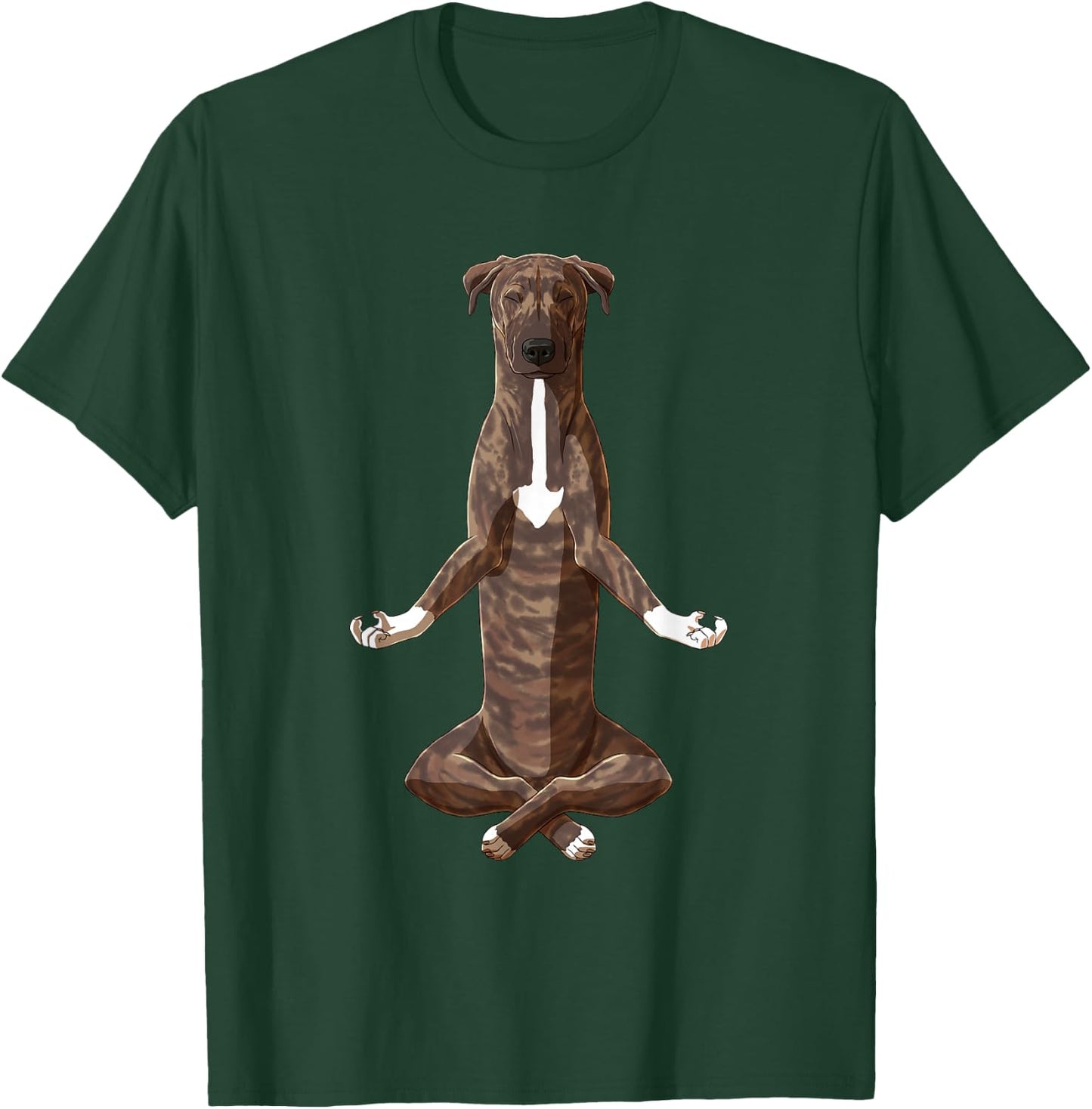 Funny Yoga Dog Mountain Cur Men Women Kids T-Shirt - T-Shirt | Forest