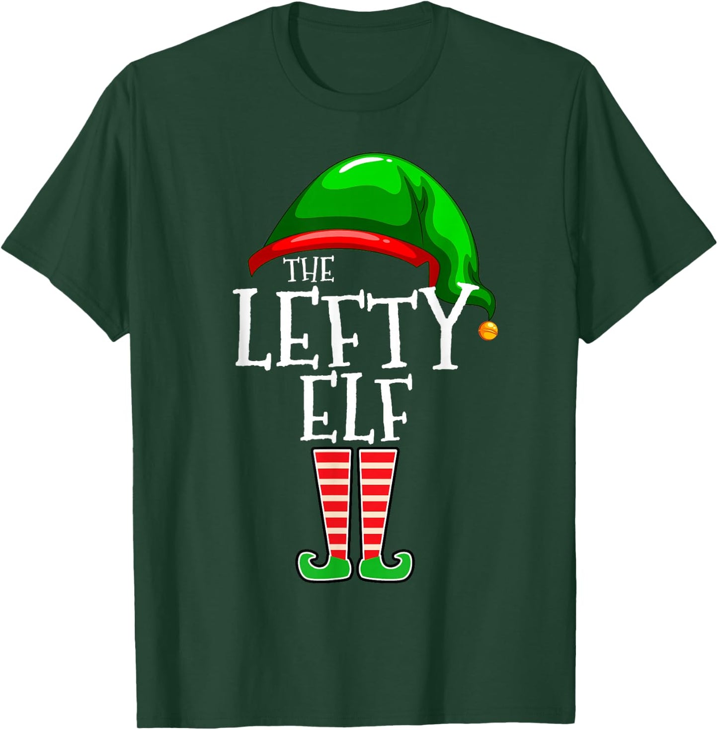 The Lefty Elf Family Matching Group Christmas Gift T-Shirt - T-Shirt | Forest