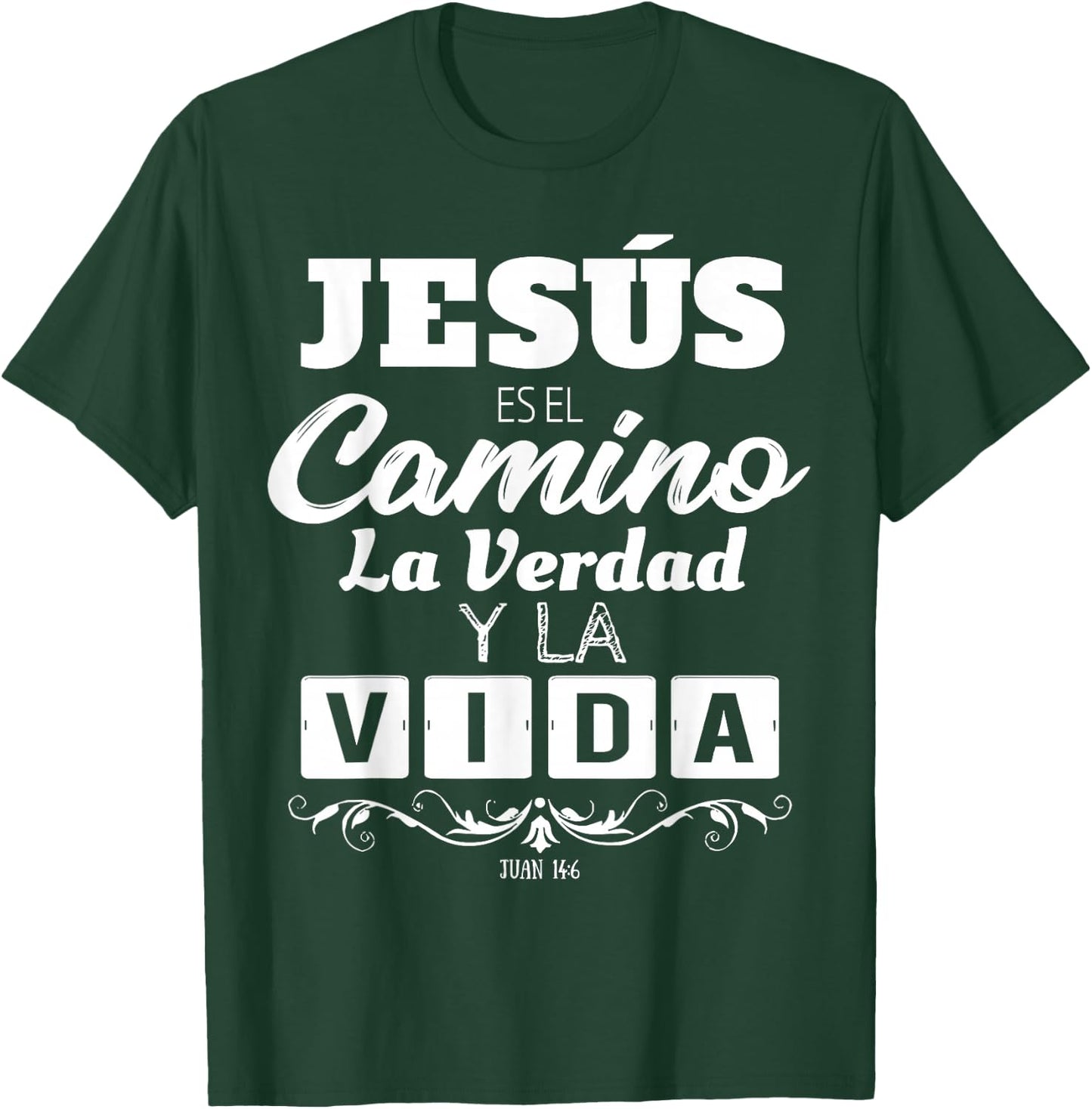 Mensajes Biblicos Espanol para Cristianos Camisetas Spanish T-Shirt - T-Shirt | Forest
