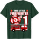 1 Year Old Firefighter Birthday Party Fire Truck 1st Gift T-Shirt - T-Shirt | Forest