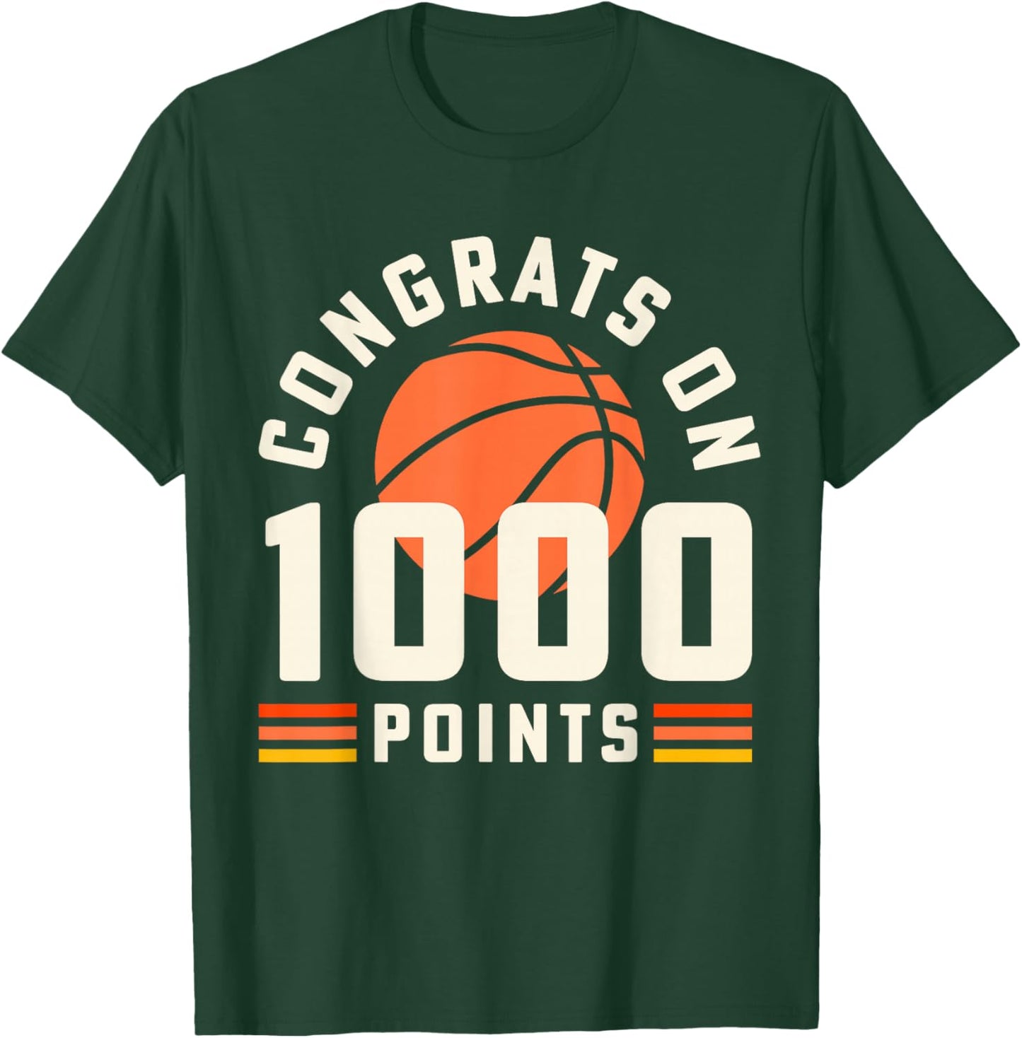 1000 Points Basketball Scorer Congrats Basketball Mom T-Shirt - T-Shirt | Forest