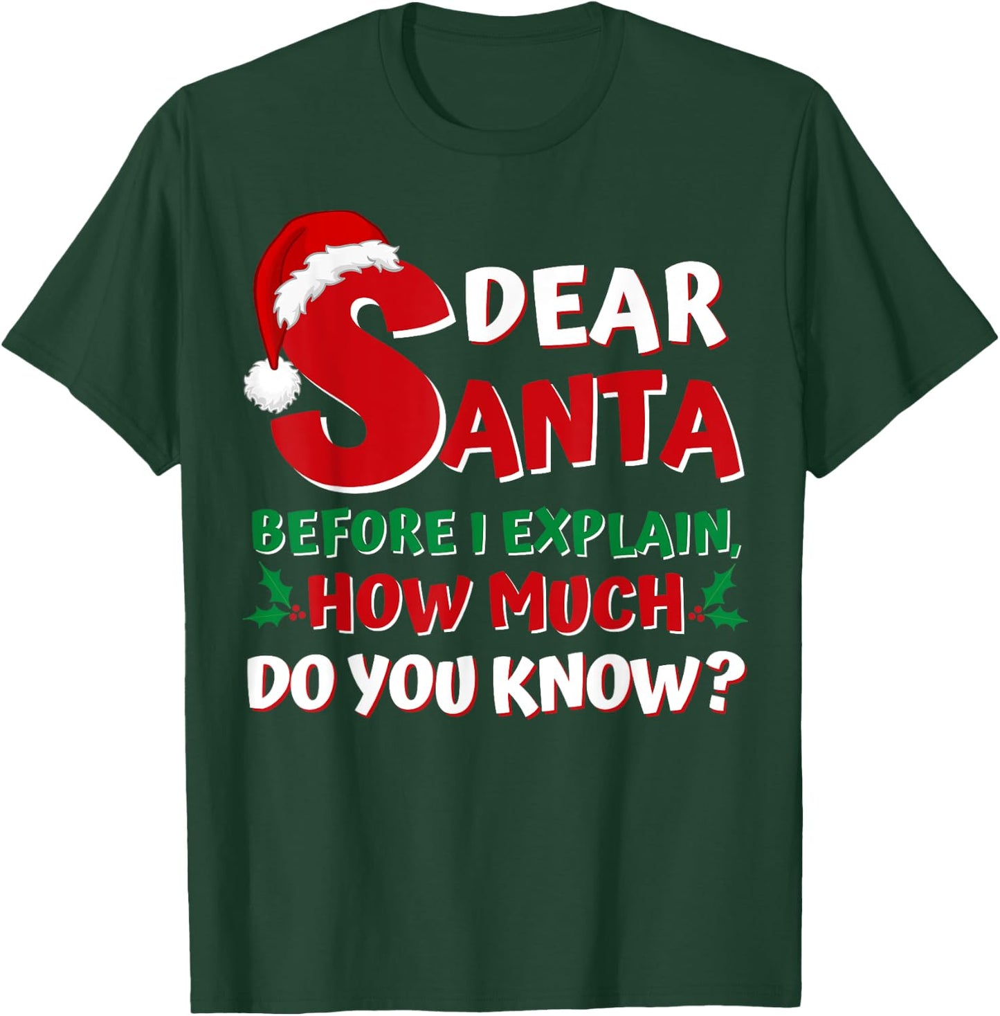 2024 Funny Christmas Shirts Kids Adults Santa I Can Explain T-Shirt - T-Shirt | Forest