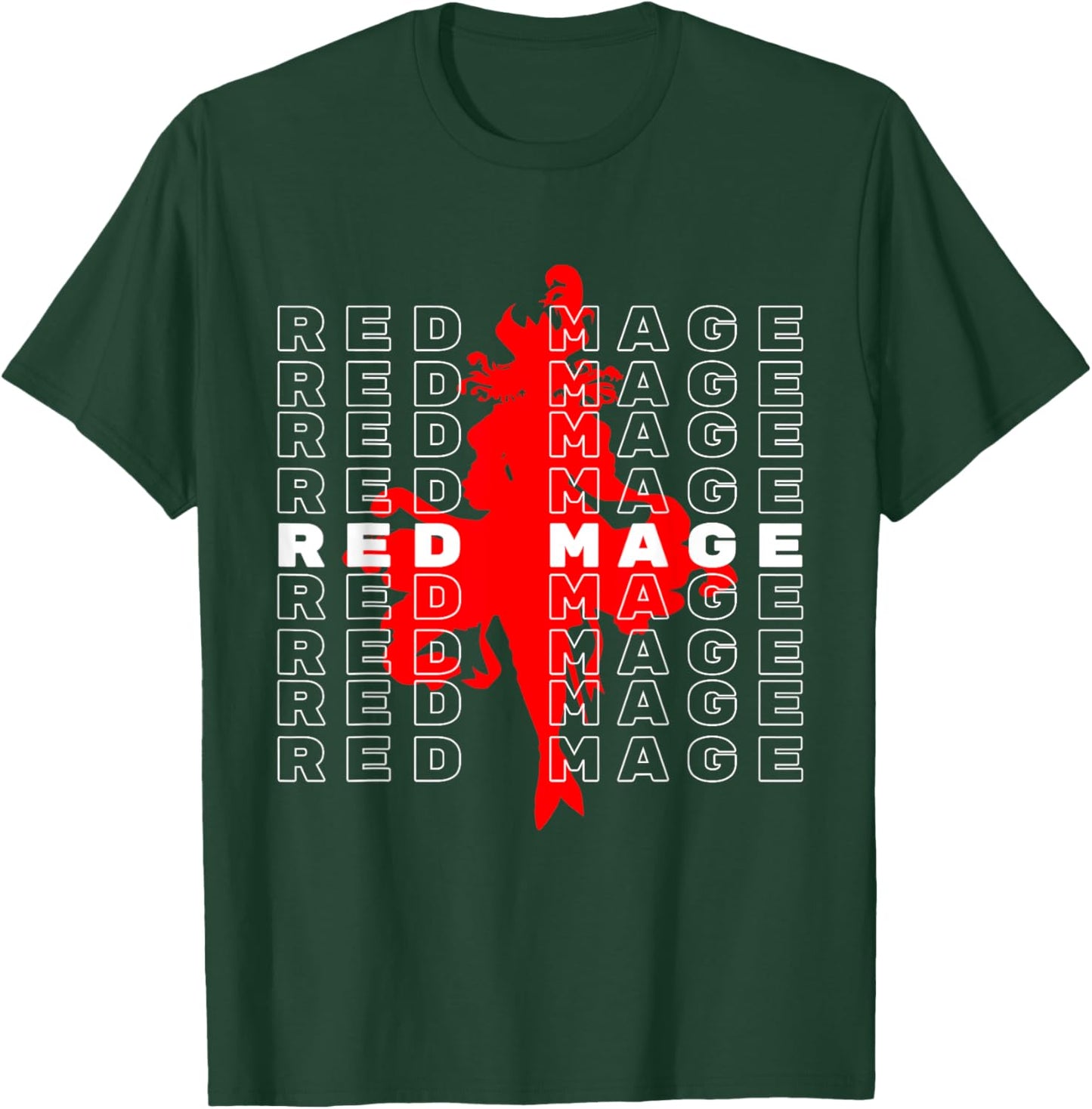 Red Mage Aesthetic - For Warriors of Light & Darkness T-Shirt - T-Shirt | Forest