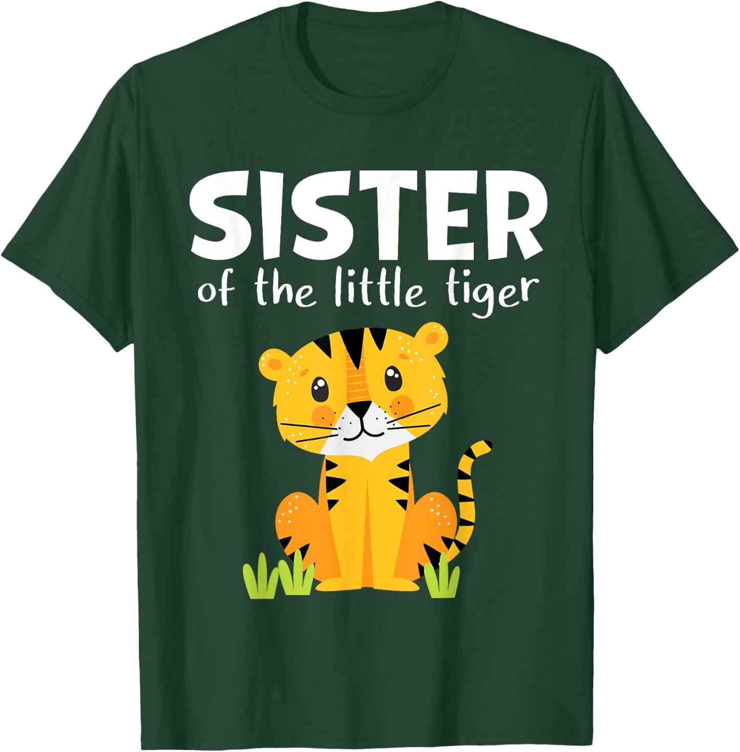 Sister Of The Little Tiger Birthday Boy Girl Family Matching T-Shirt - T-Shirt | Forest