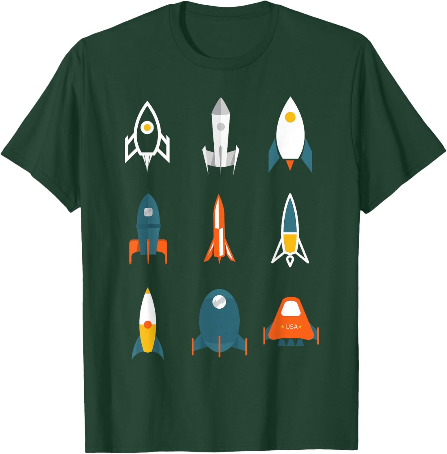 Types of Space Rockets Astronaut Gift Shirt for Kids, Boys T-Shirt - T-Shirt | Forest