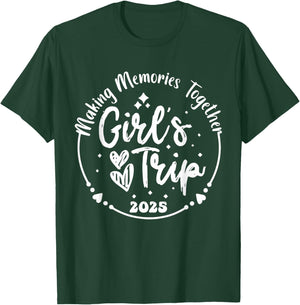 Girls Trip 2025 Cute Girls Weekend 2025 Summer Vacation T-Shirt - T-Shirt | Forest