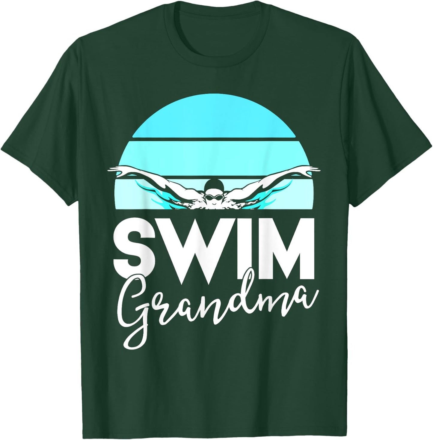 Swim Team Shirt Grandma Mama Swimming Meet Swimmer Gift T-Shirt - T-Shirt | Forest