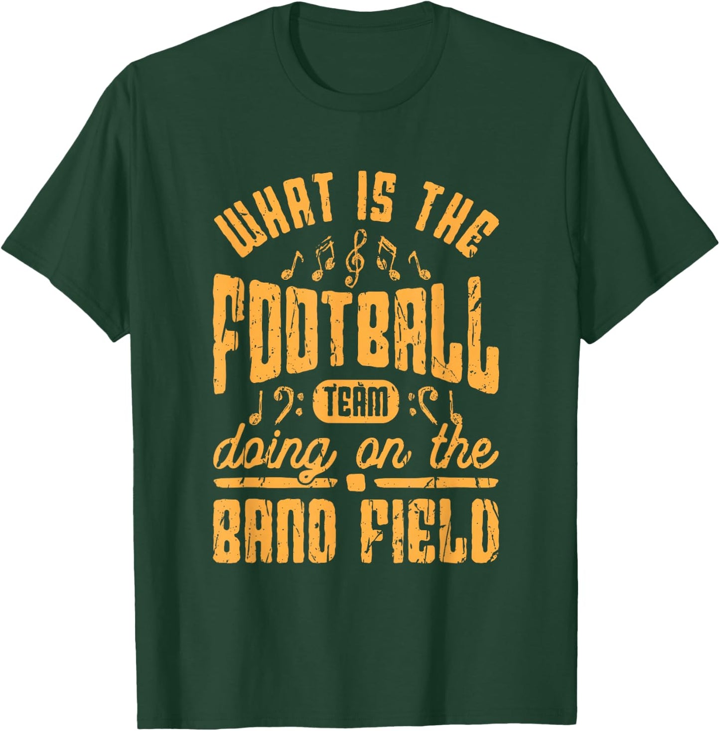 What is the football team doing on the band field - football T-Shirt - T-Shirt | Forest