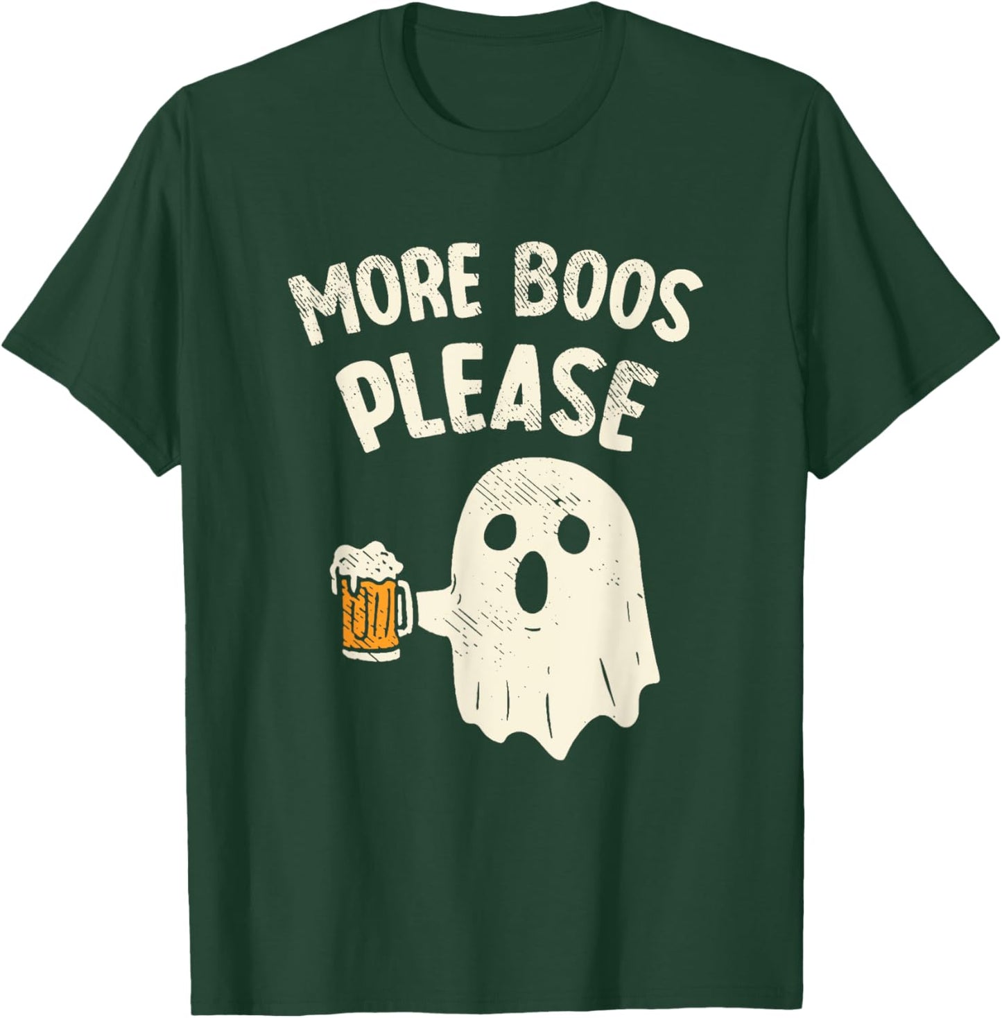Retro More Boos Please Ghost Beer Halloween Costume Men Boys T-Shirt - T-Shirt | Forest