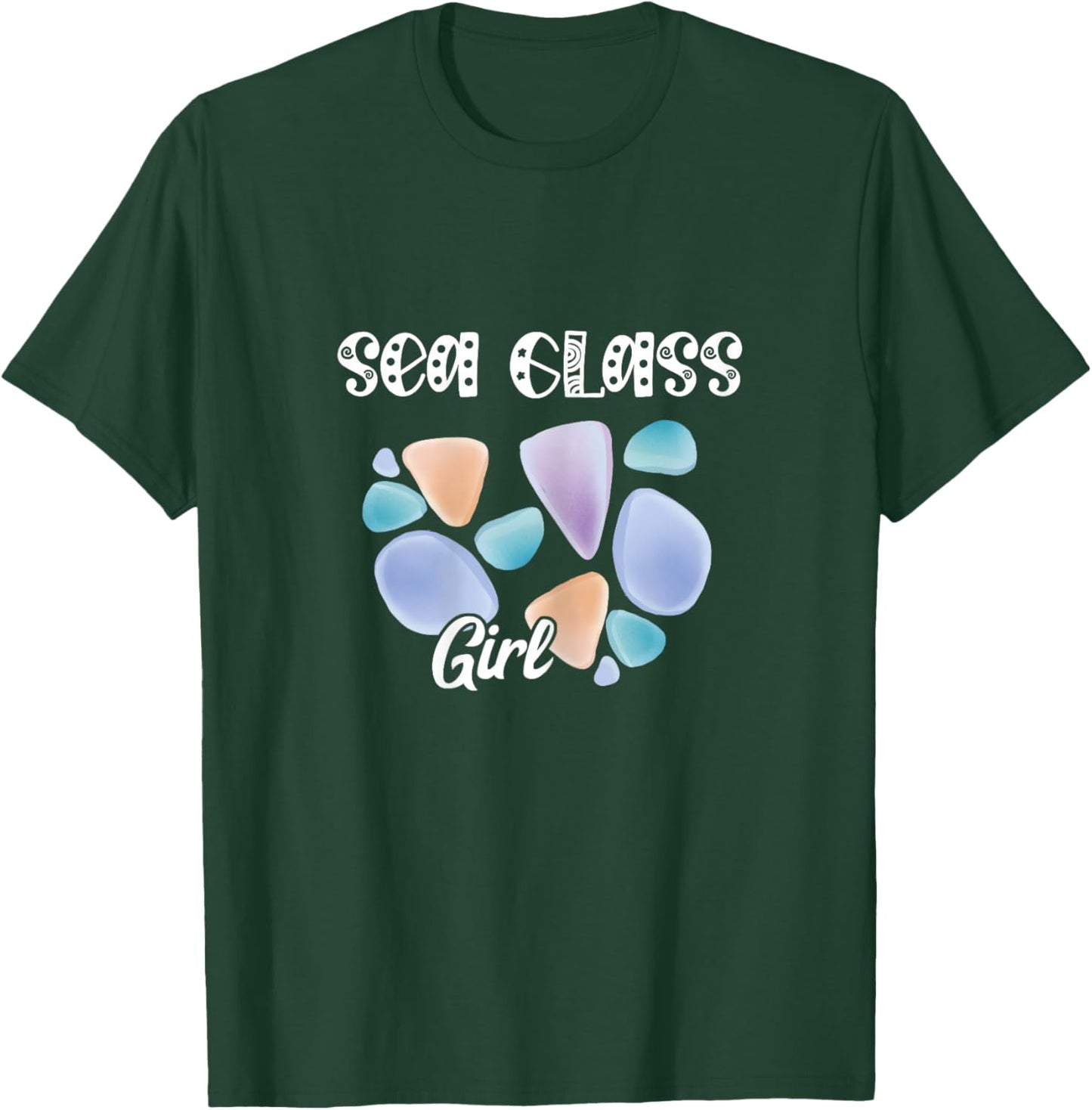 Sea Glass Girl Beachcombing Seaglass Ocean Beachglass Waves T-Shirt - T-Shirt | Forest