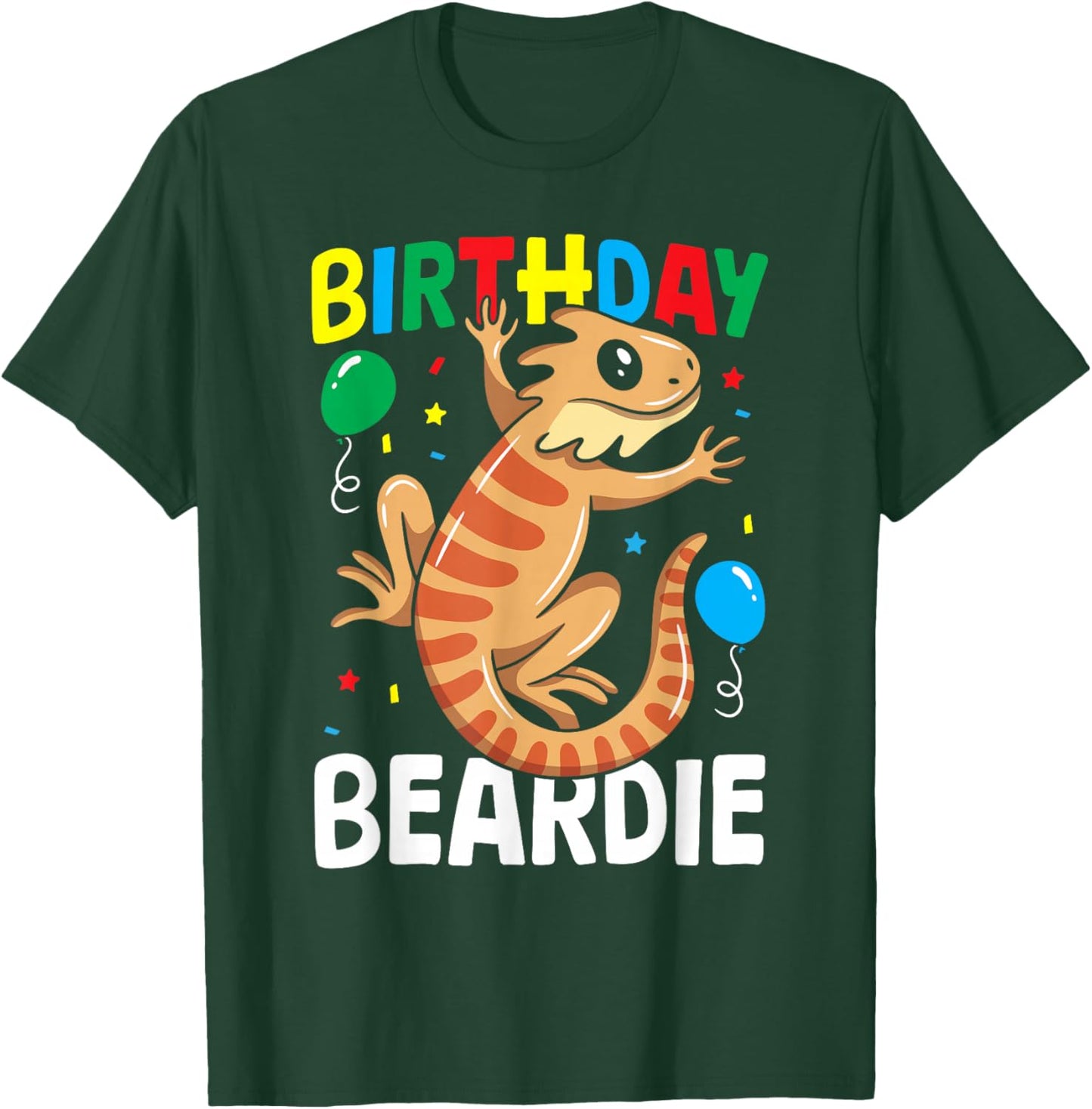 Bearded Dragon Birthday Beardie Cute Kids Bearded Dragon T-Shirt - T-Shirt | Forest