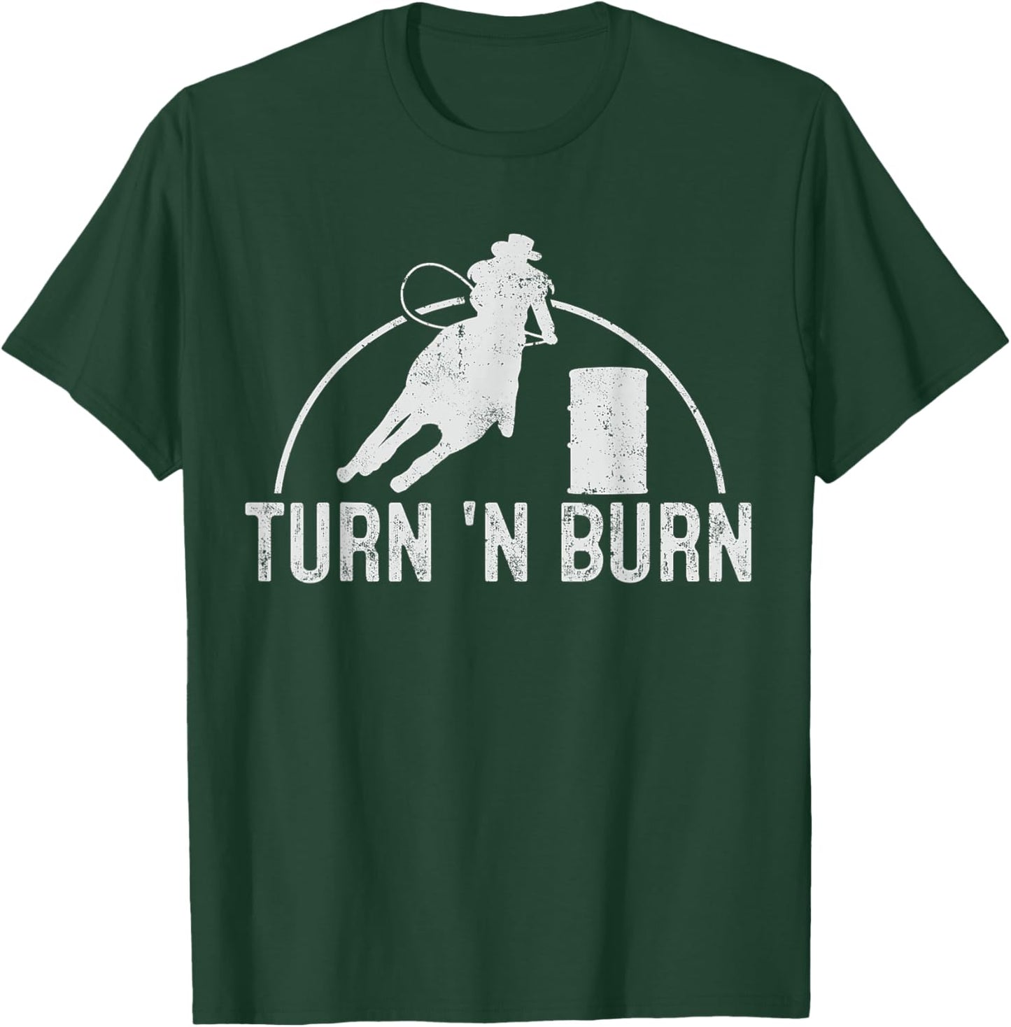 Barrel Racing Rodeo Vintage Gift T-Shirt - T-Shirt | Forest