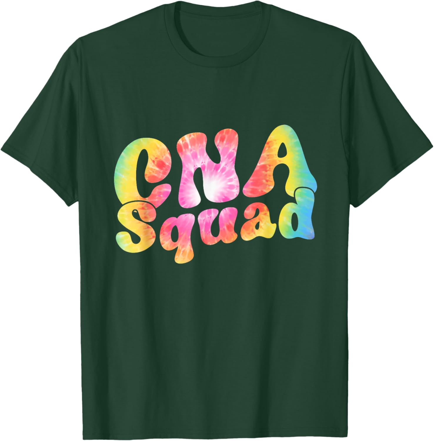 Tie Dye CNA Squad Certified Nurse Assistant Gift Women Men T-Shirt - T-Shirt | Forest