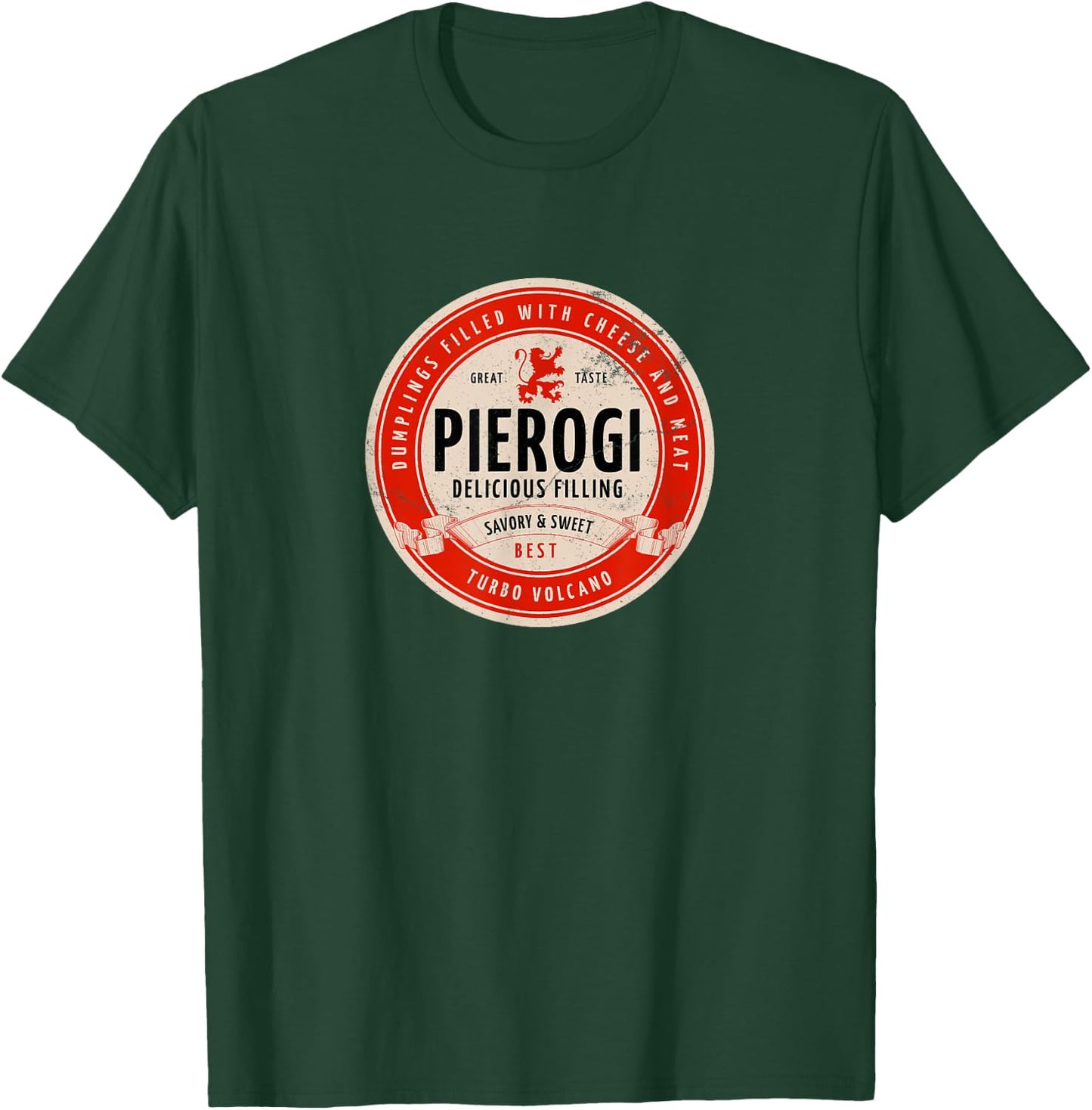 Retro Pierogi Beer Bottle Logo Vintage T-Shirt - T-Shirt | Forest