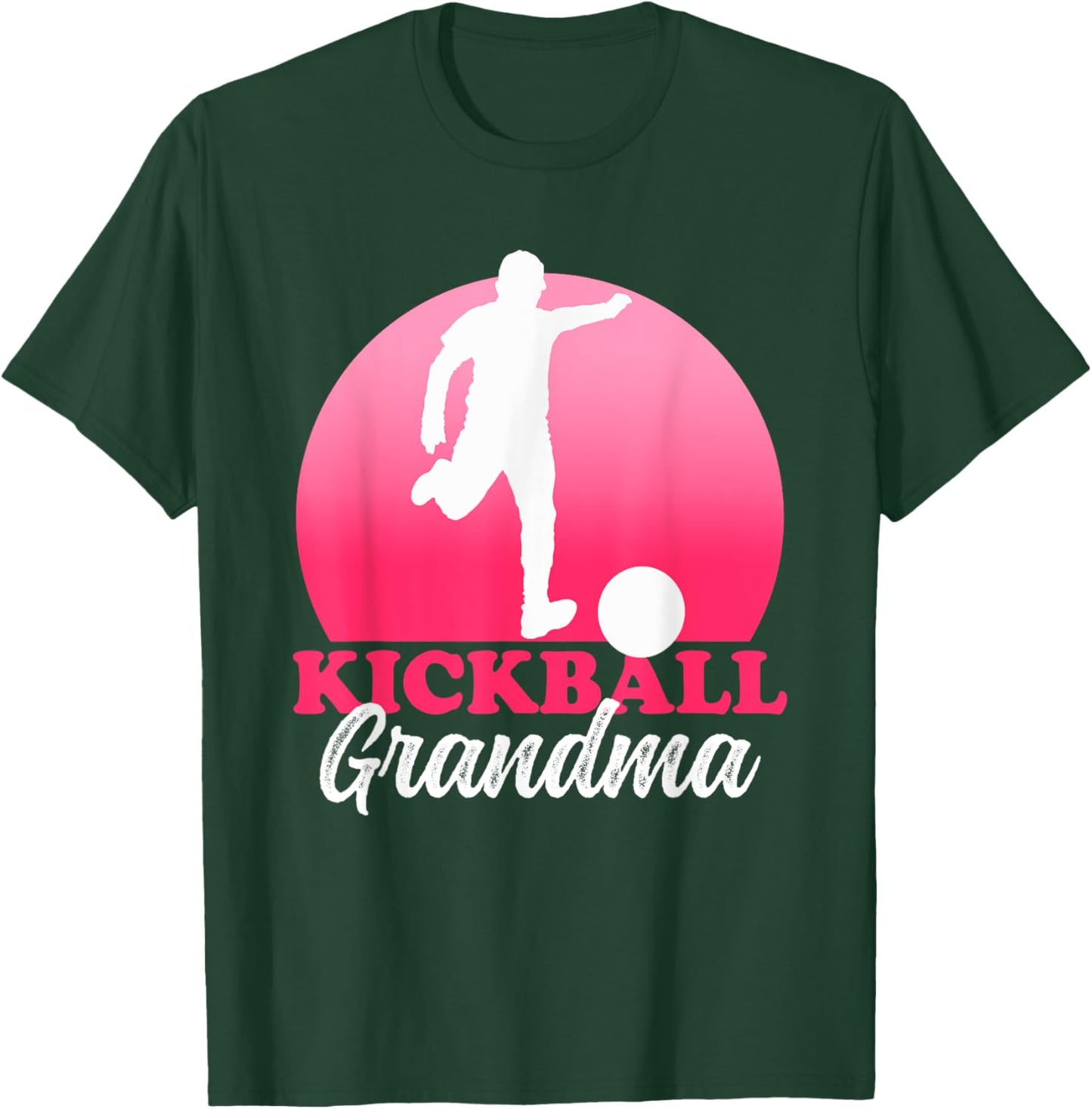 Kickball Grandma | Kickballer Player Kickball T-Shirt - T-Shirt | Forest
