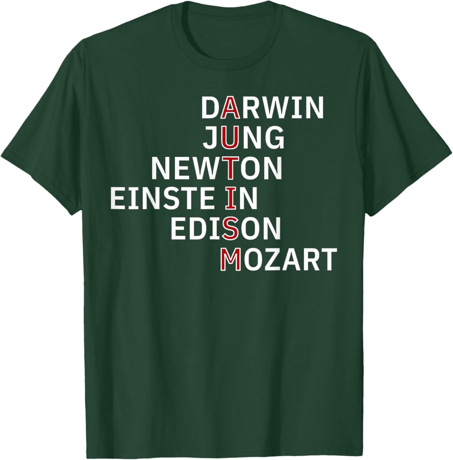Autism Darwin Jung Newton Einste In Edison Mozart T-Shirt - T-Shirt | Forest