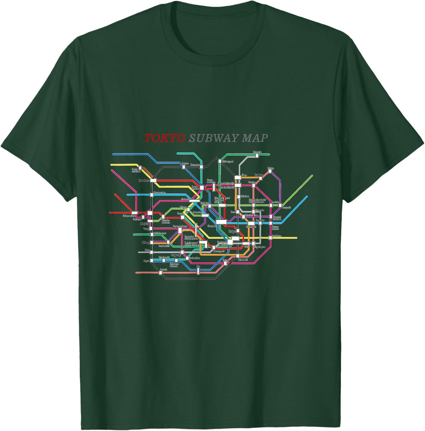 Tokyo Subway Map | Metro, Underground T-Shirt - T-Shirt | Forest