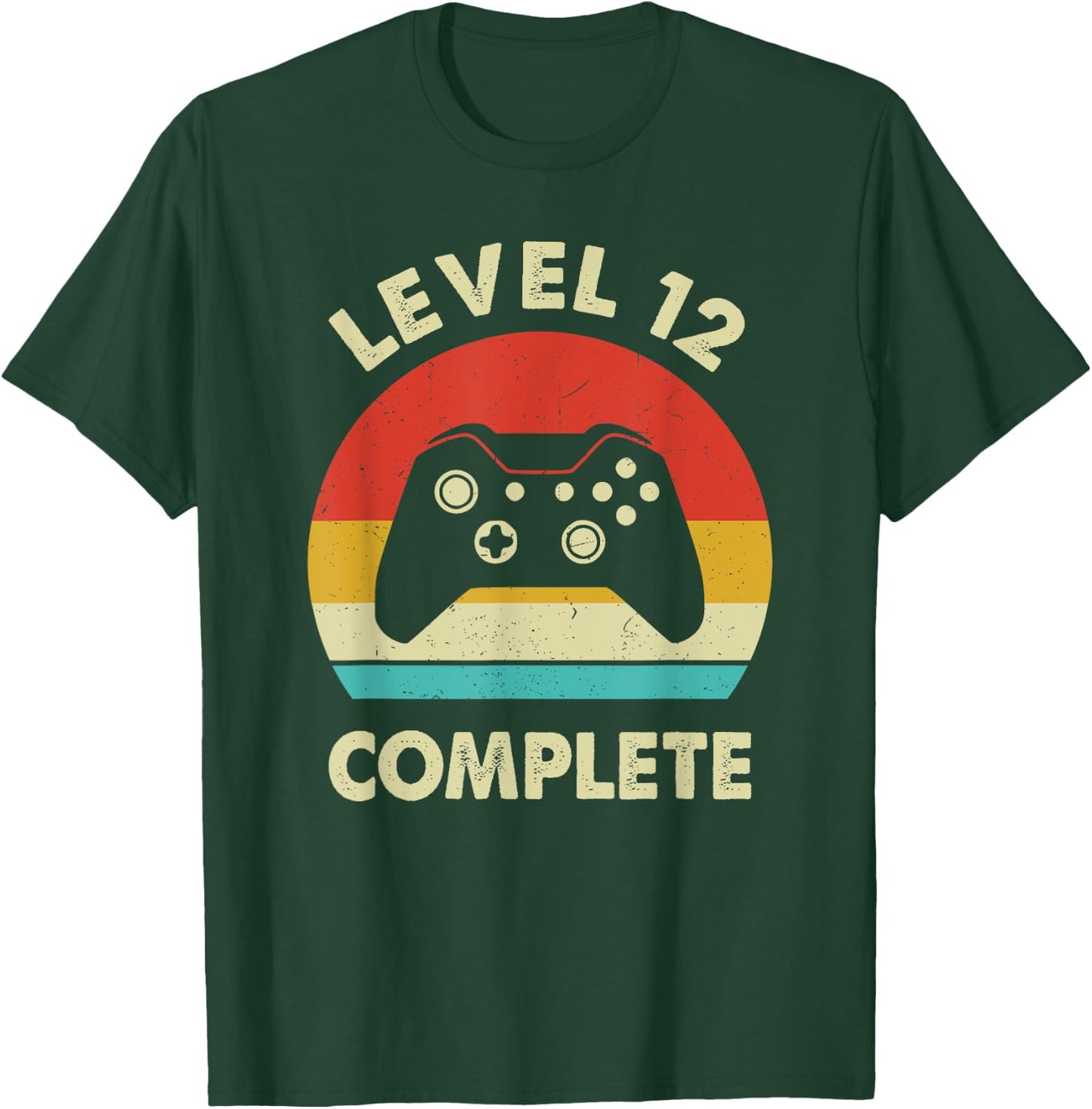 Level 12 Complete 12th Wedding Anniversary Her Funny T-Shirt - T-Shirt | Forest