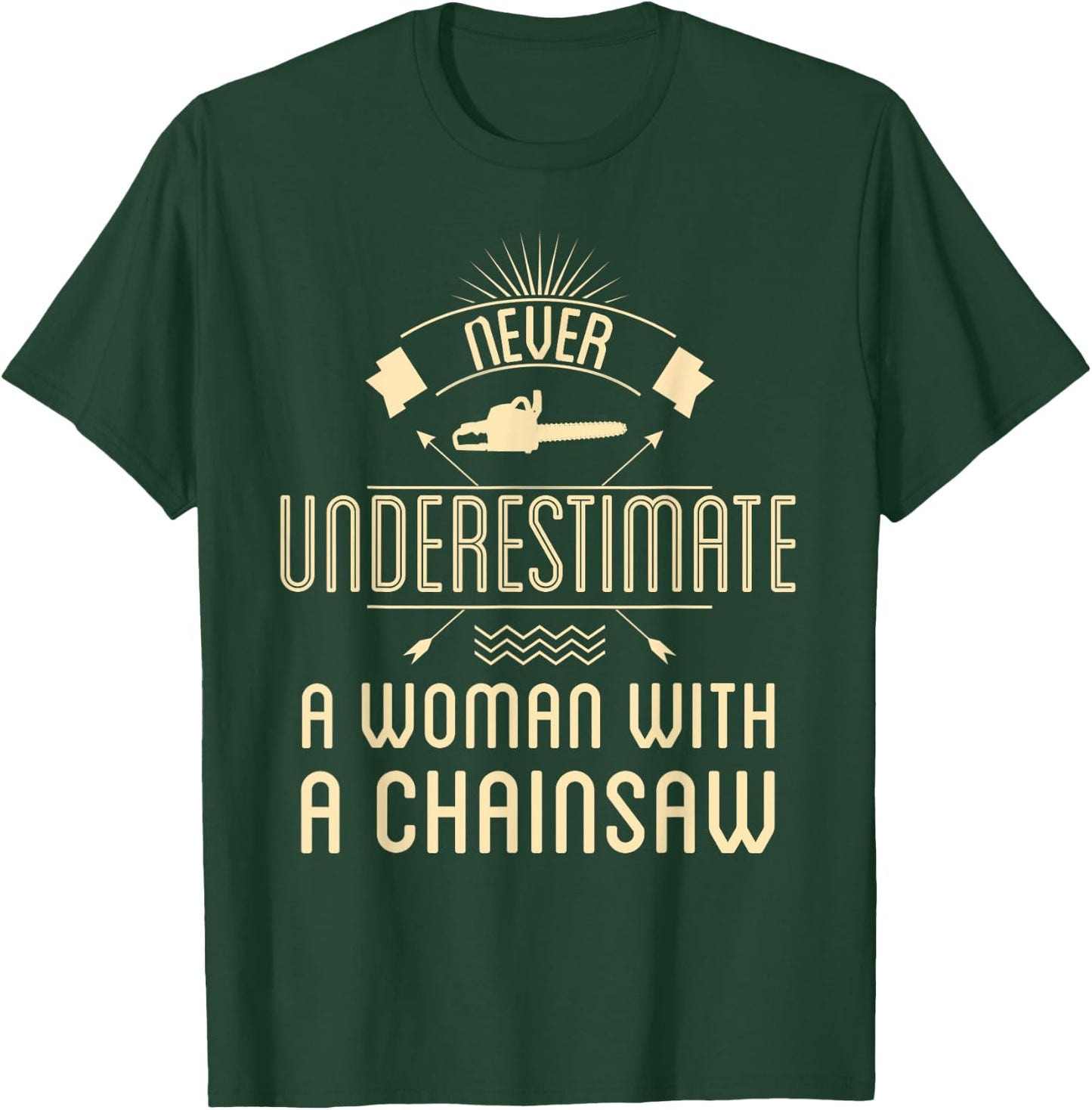 Female Arborist Women Chainsaw Girl Tree Trimmer Service T-Shirt - T-Shirt | Forest