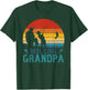Vintage Fishing Reel Cool Grandpa Fisherman Father's Day T-Shirt - T-Shirt | Forest