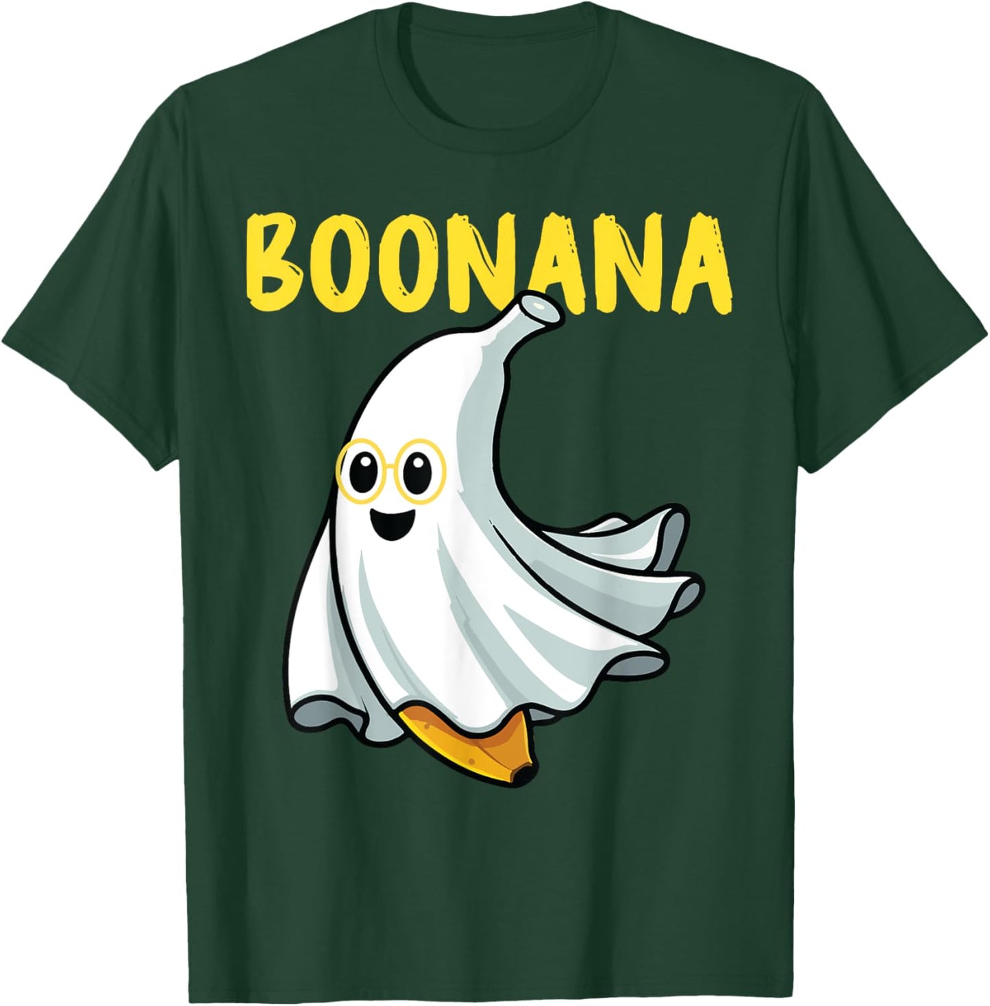 Cute Boonana Ghost Funny Banana Halloween Men Women Kids T-Shirt - T-Shirt | Forest