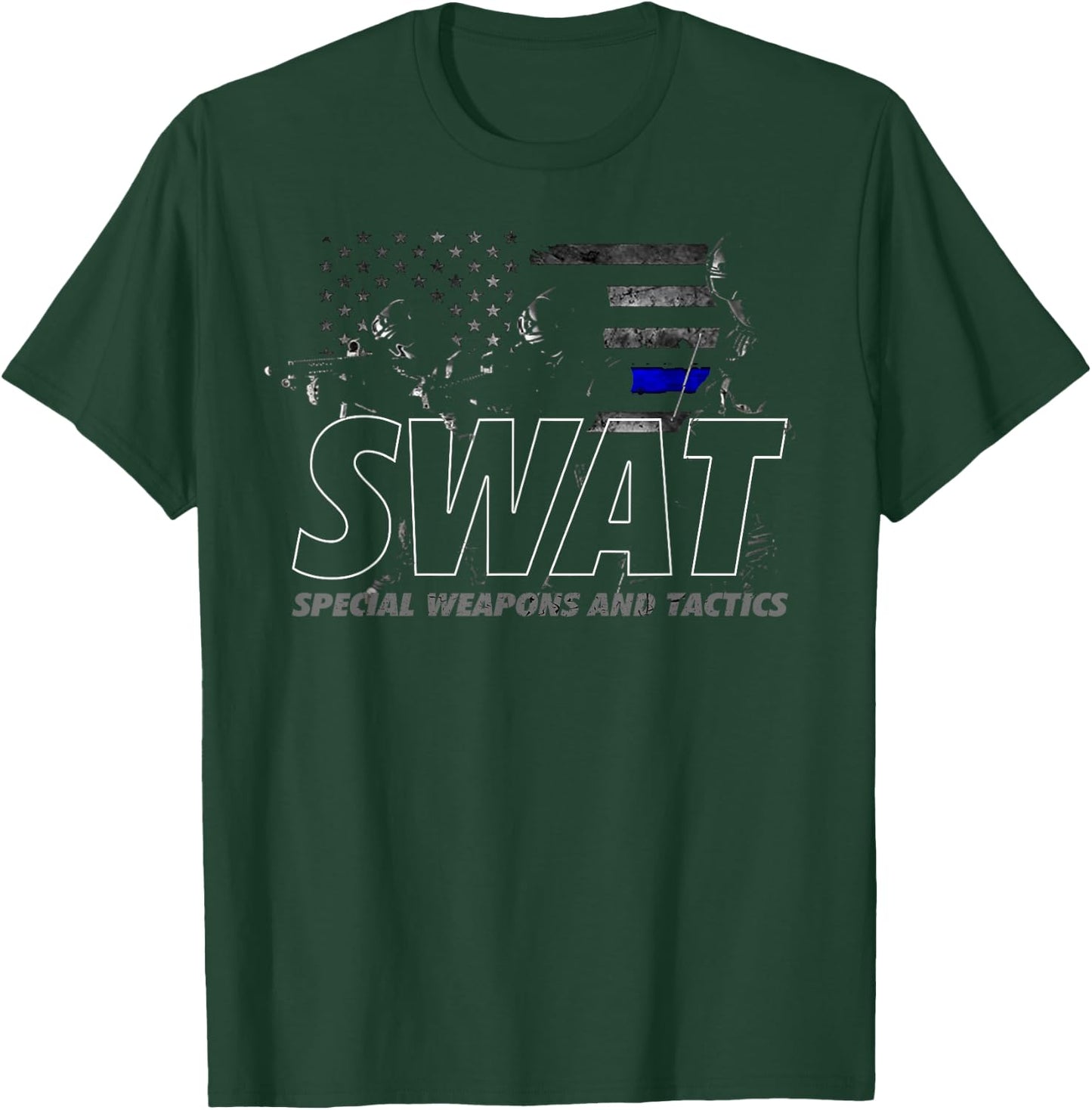SWAT Special Weapons and Tactics Team Shirt, Police Officer T-Shirt - T-Shirt | Forest