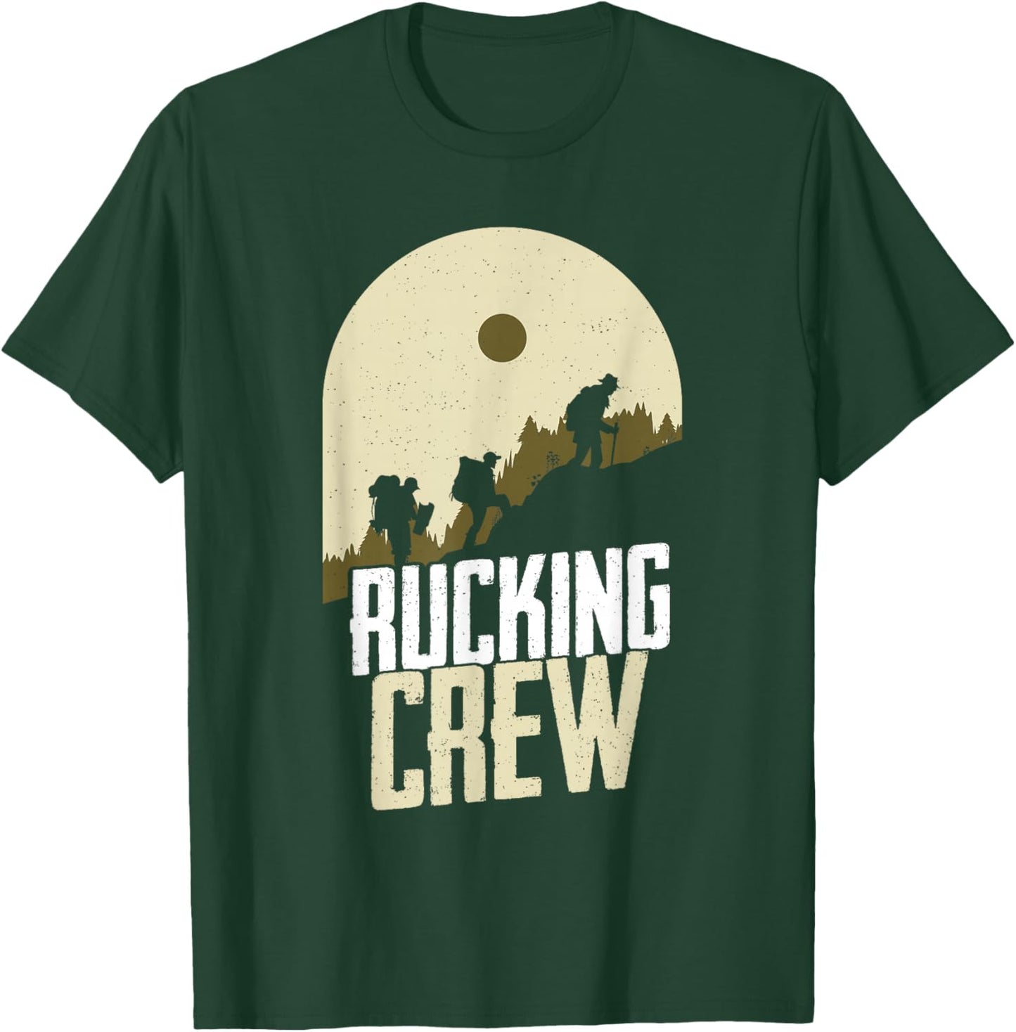 Rucking Crew Backpack Ruck Workout Rucking T-Shirt - T-Shirt | Forest