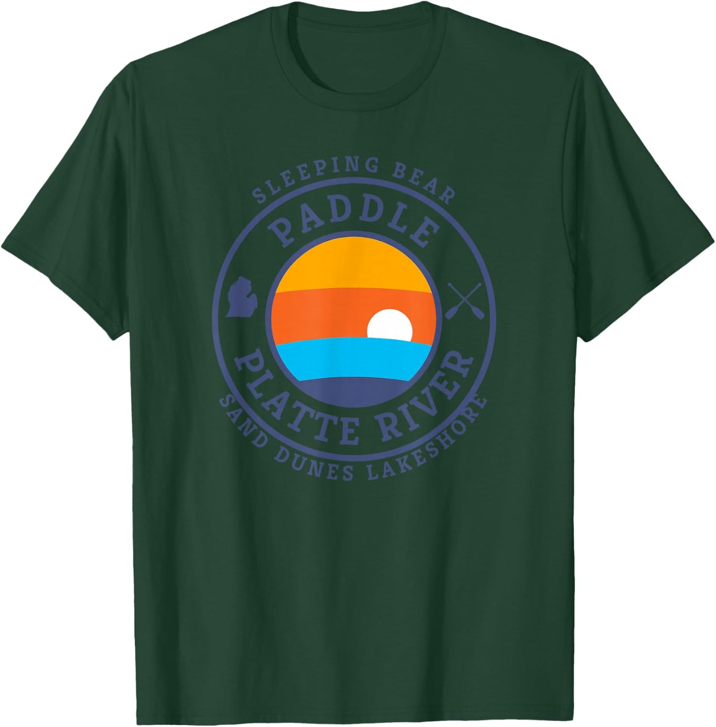 Paddle the Platte RIver Michigan T-Shirt - T-Shirt | Forest