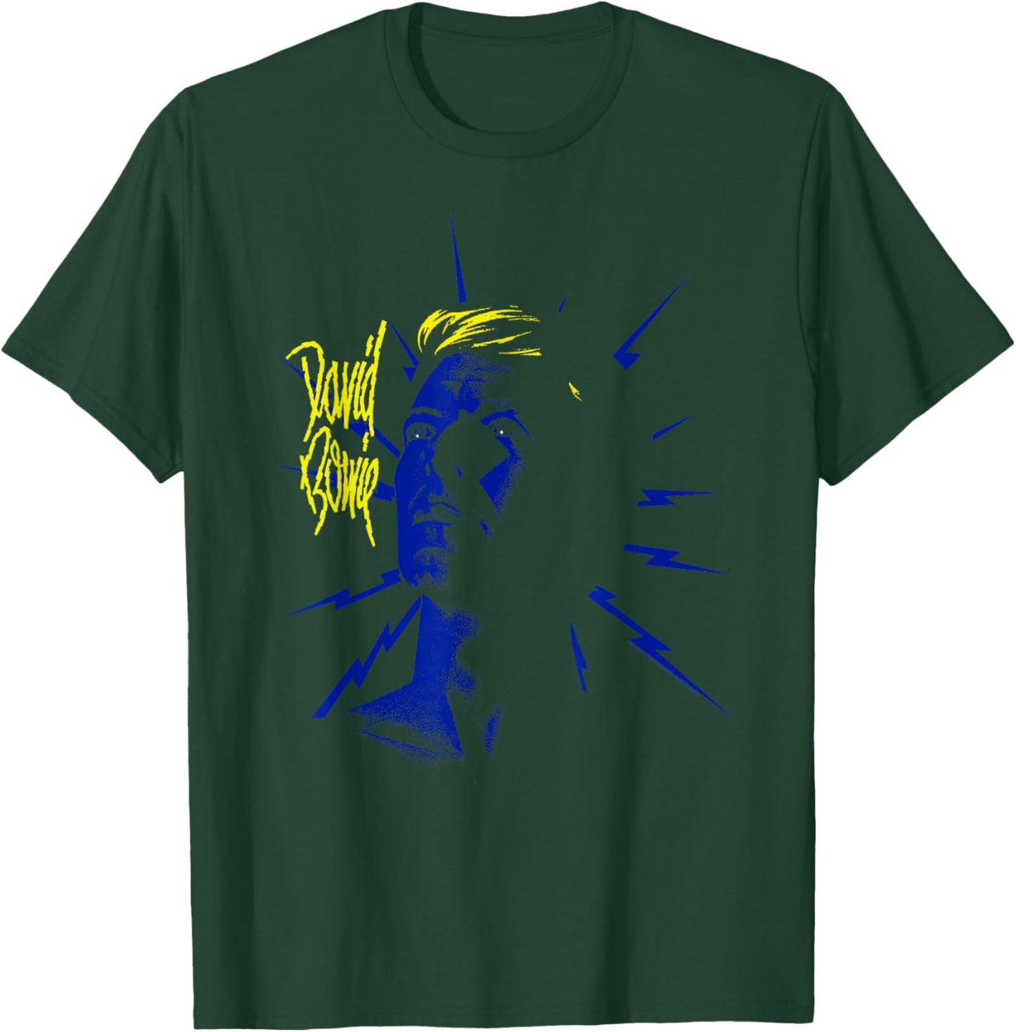 David Bowie Tonight with Lightning , Black, S T-Shirt - T-Shirt | Forest