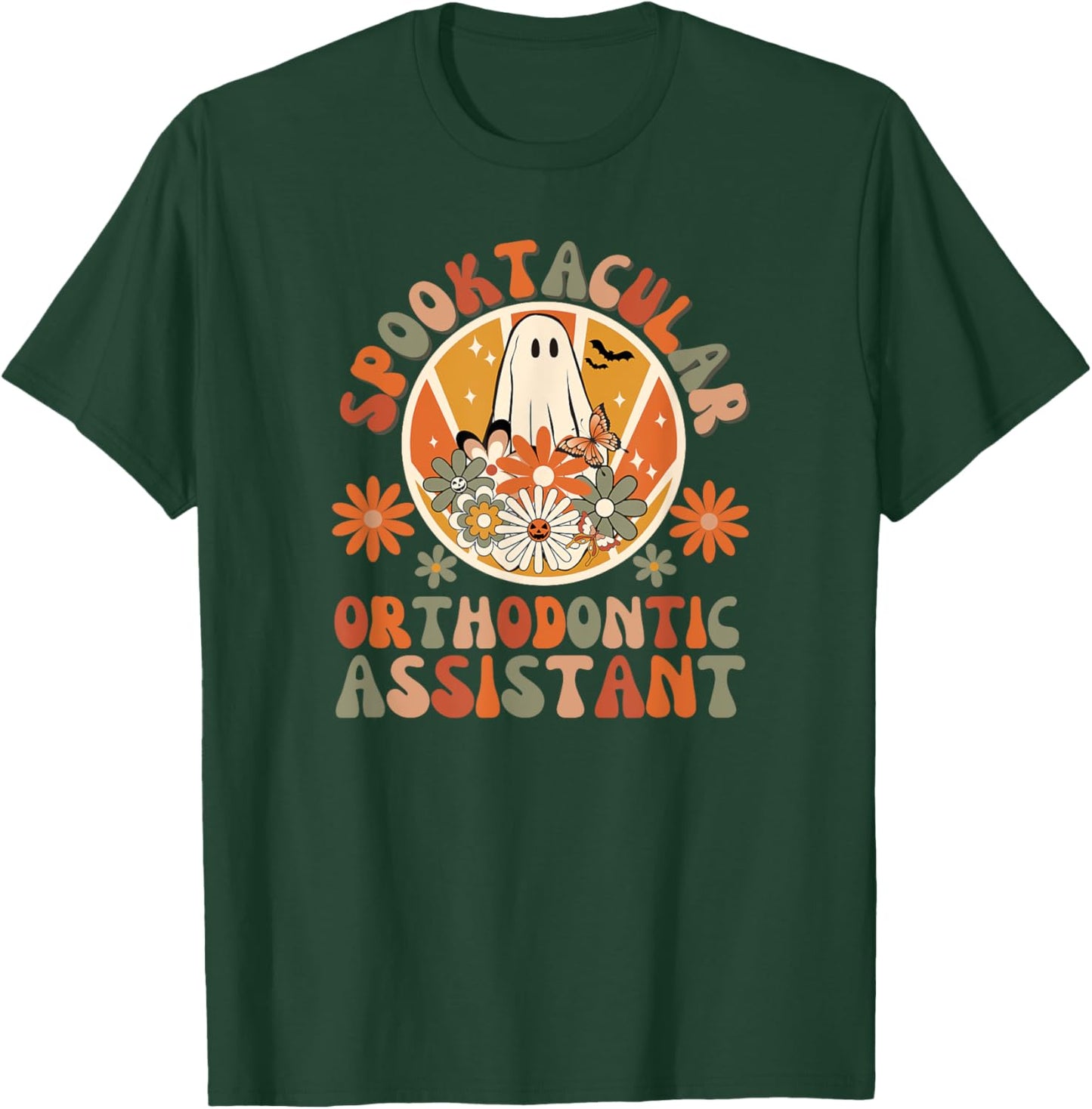 Spooktacular Orthodontic Assistant, Halloween 2023, Fall T-Shirt - T-Shirt | Forest