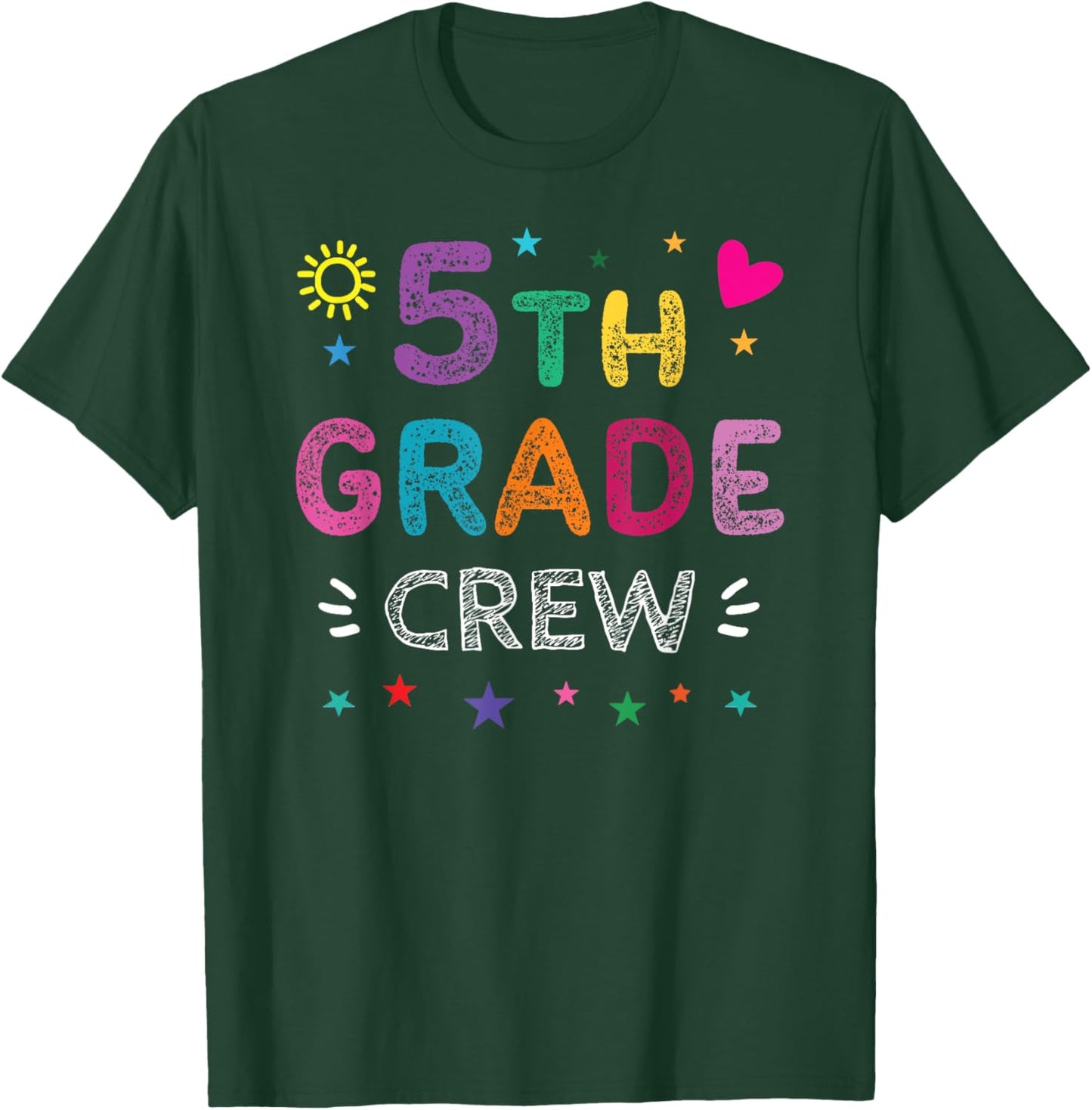5th Grade Crew Teacher Team Fifth Grade squad T-Shirt - T-Shirt | Forest