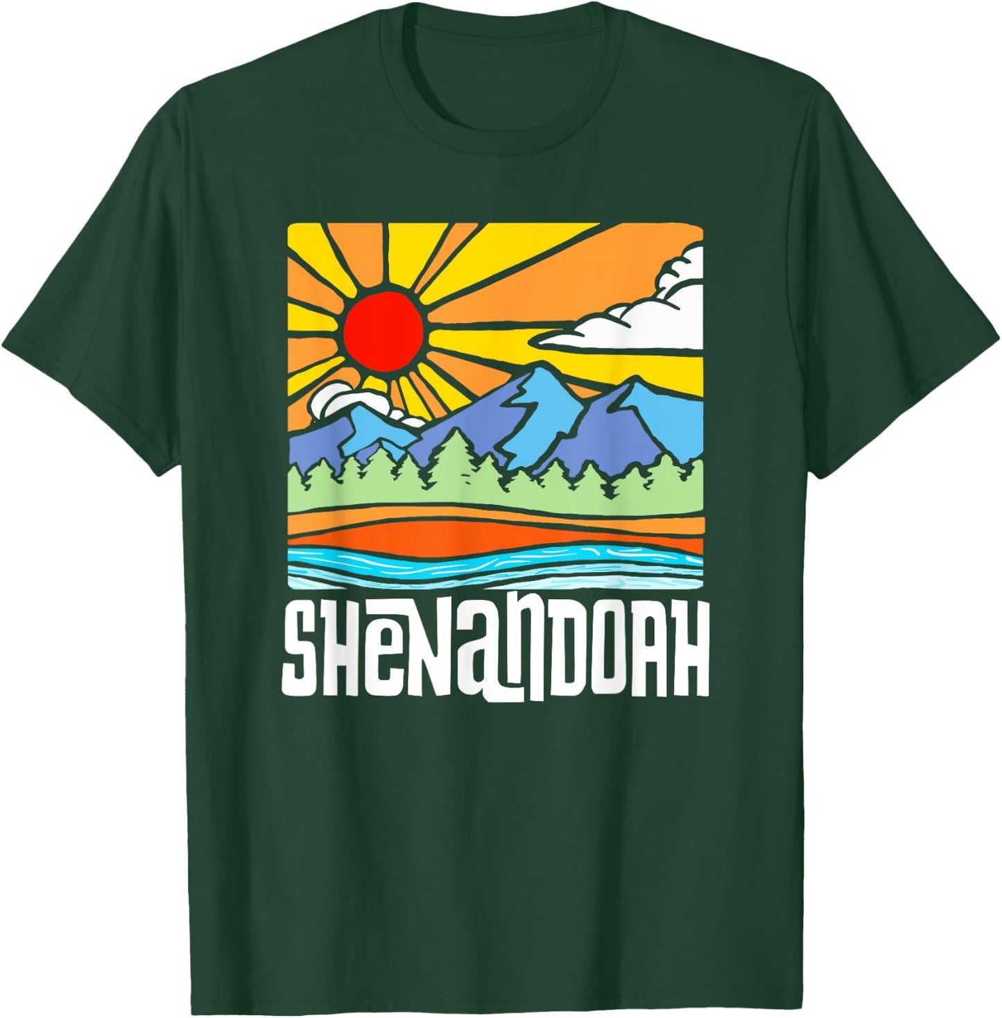 Shenandoah National Park Artistic Nature & Mountains Vintage T-Shirt - T-Shirt | Forest